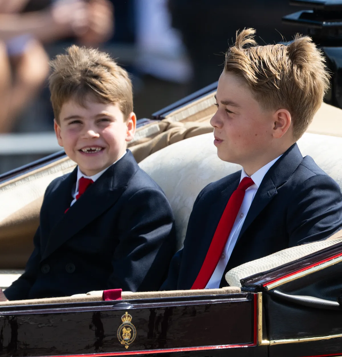 Prince Louis of Wales and Prince George of Wales during Trooping The Colour 2025 on June 14, 2025 in London, England | Source: Getty Images