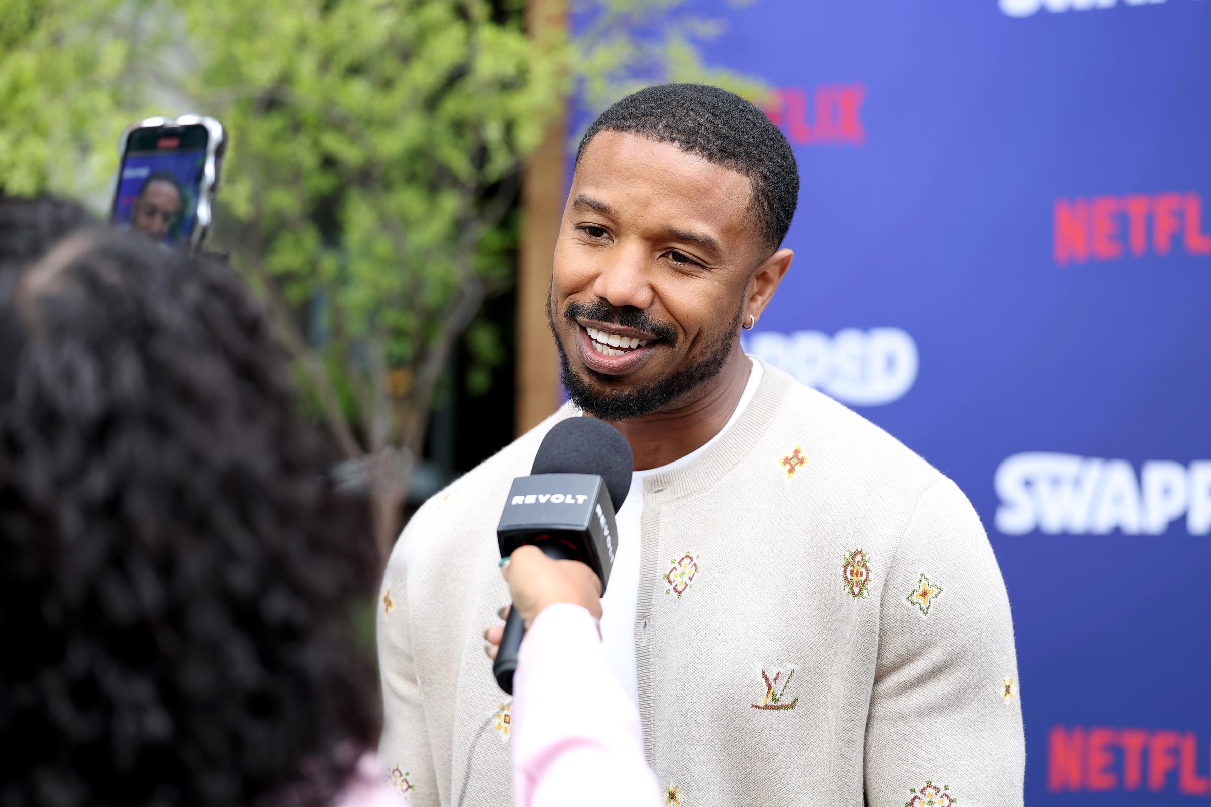 Michael B. Jordan attends Netflix's "Swapped" World Premiere at Netflix Tudum Theater on April 26, 2026 in Los Angeles, California. | Source: Getty Images
