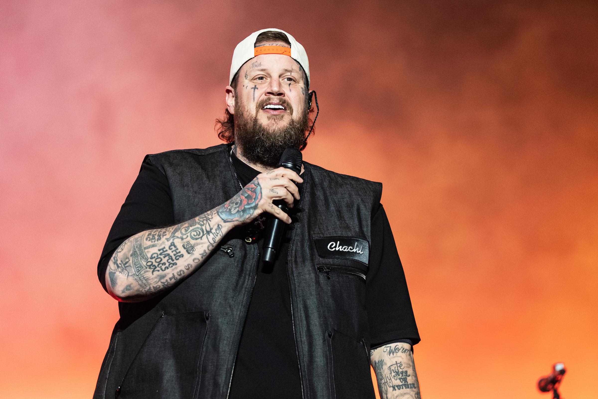 Jelly Roll performs during 2025 Railbird Music Festival at The Infield at Red Mile on June 1, 2025, in Lexington, Kentucky. | Source: Getty Images