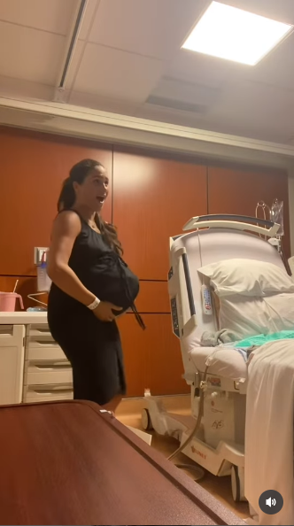 Footage of Meghan Markle moving rhythmically while in labor at the hospital from a video posted on June 4, 2025 | Source: Instagram/meghan