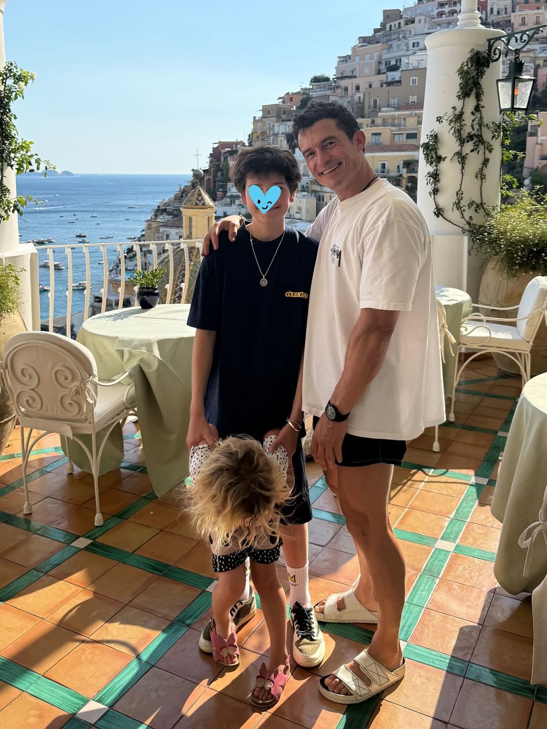 Orlando Bloom with daughter Daisy and son Flynn in a photo posted on July 9, 2025. | Source: Instagram/orlandobloom