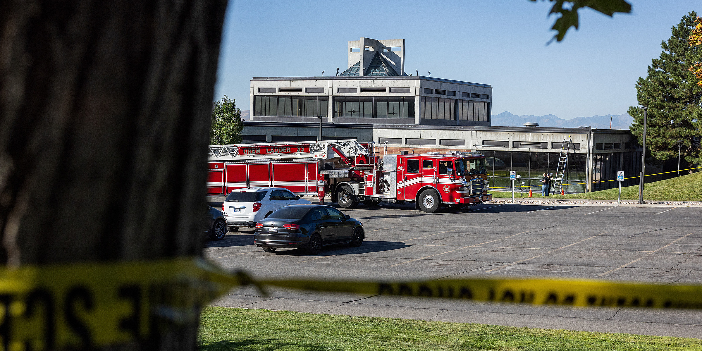 The crime scene where Charlie Kirk's assassin fired the fatal shot | Source: Getty Images