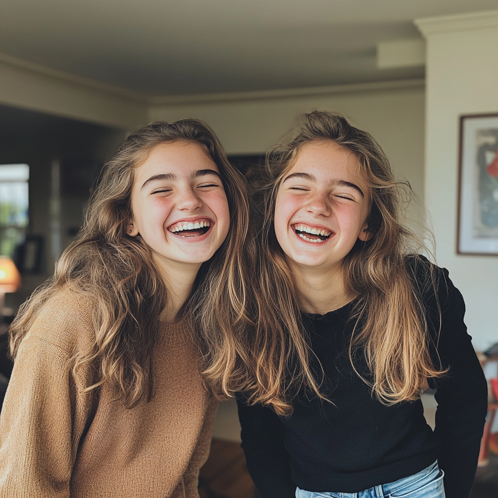 Two laughing girls | Source: Midjourney