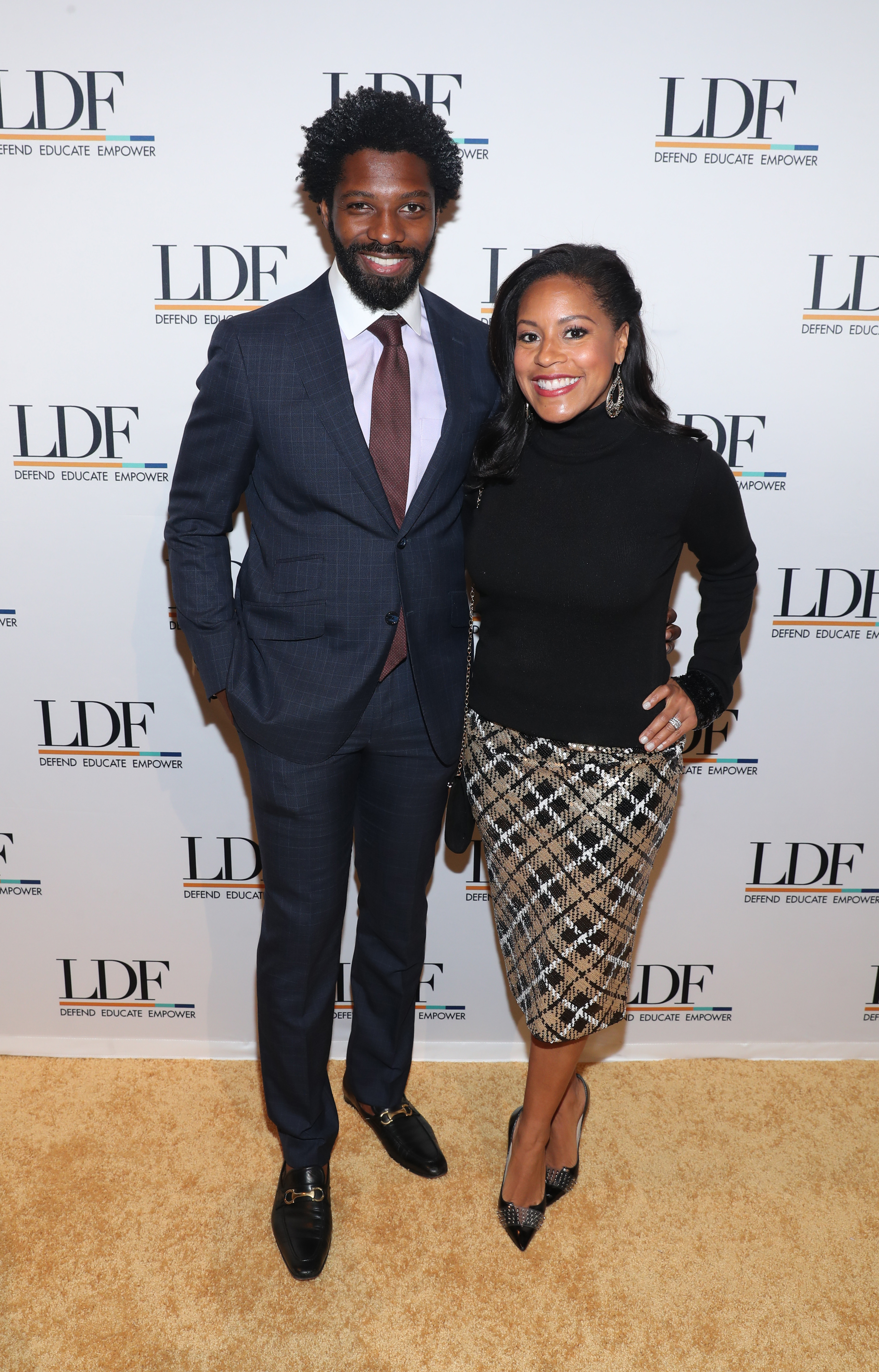 Sheinelle Jones and Uche Ojeh attend the NAACP LDF 33rd National Equal Justice Awards Dinner at Cipriani 42nd Street on November 7, 2019, in New York City. | Source: Getty Images