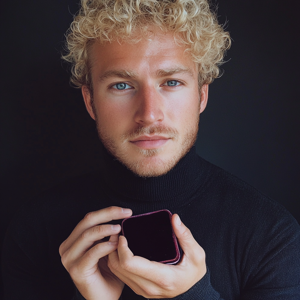 A man holding a ring box | Source: Midjourney