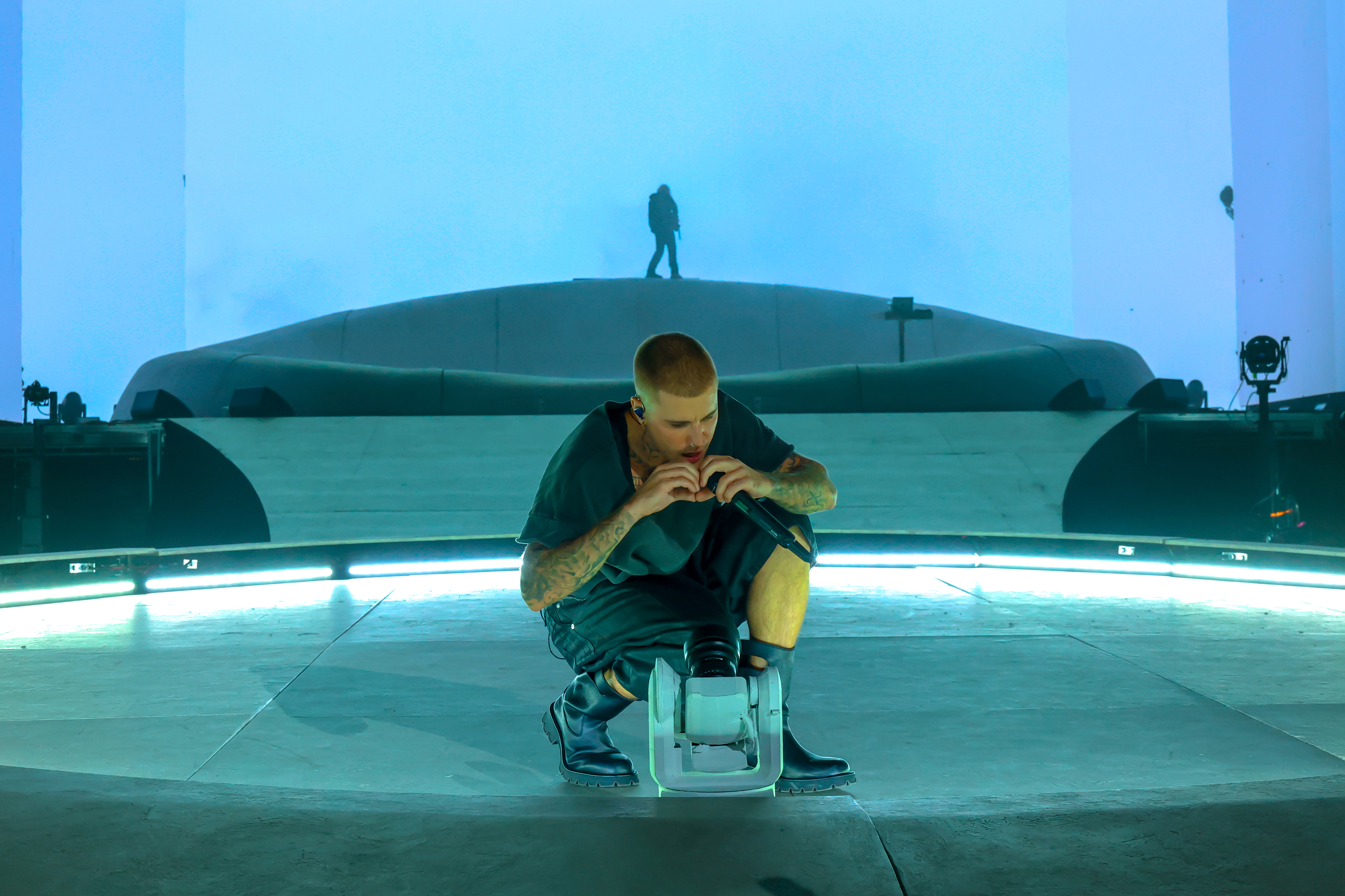 Justin Bieber performs at the Coachella Stage during the 2026 Coachella Valley Music and Arts Festival at Empire Polo Club on April 11, 2026 in Indio, California. | Source: Getty Images