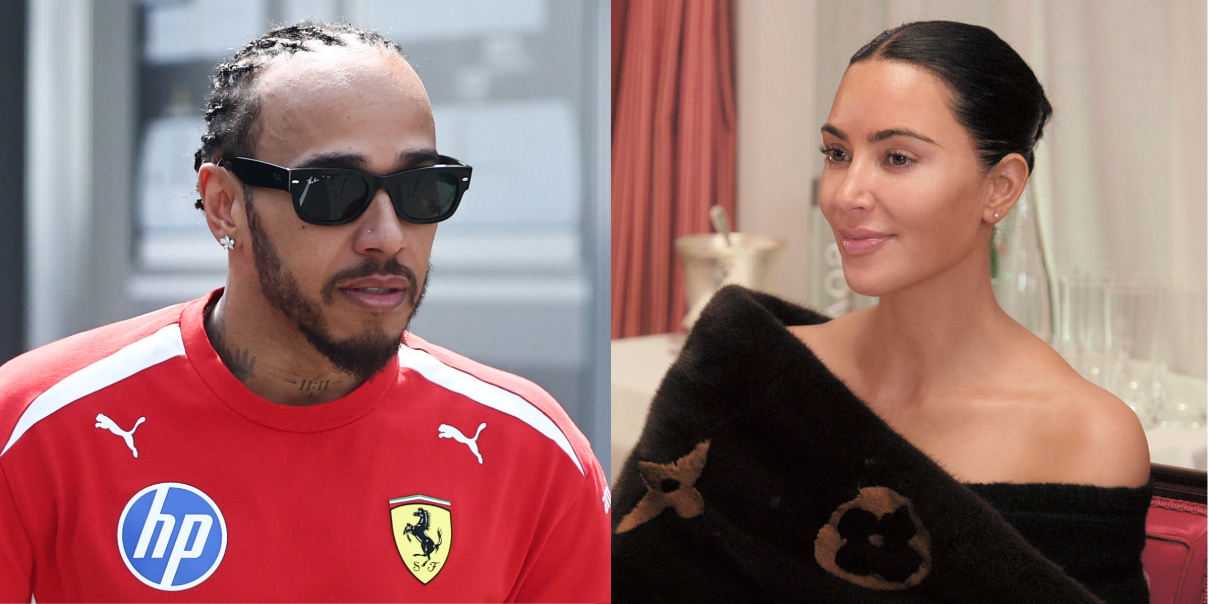 Lewis Hamilton and Kim Kardashian | Source: Getty Images