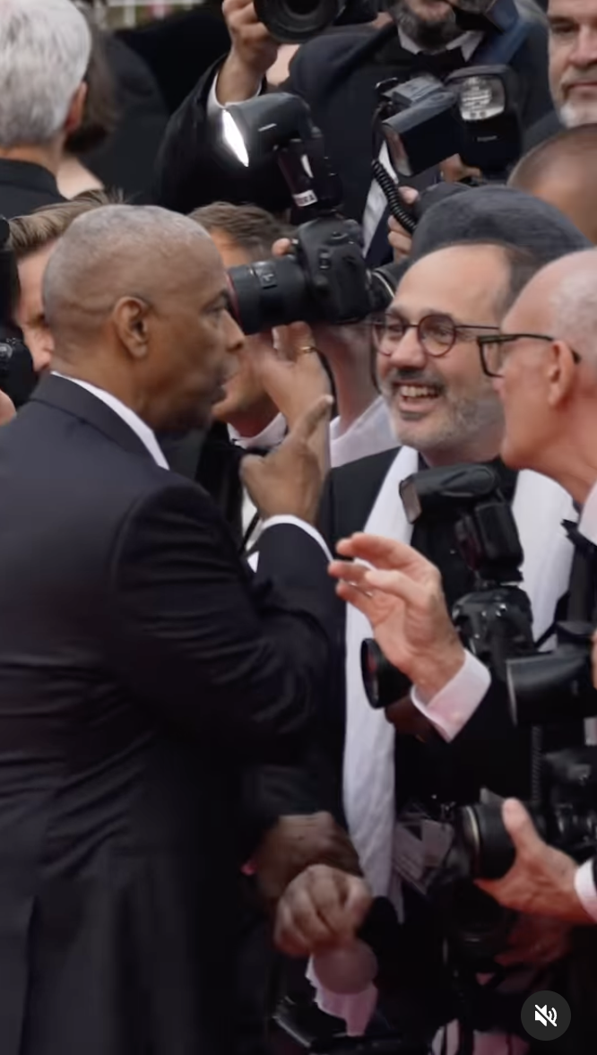 Denzel Washington argues with a photographer at the Cannes Film Festival on May 19, 2025 | Source: Instagram/people