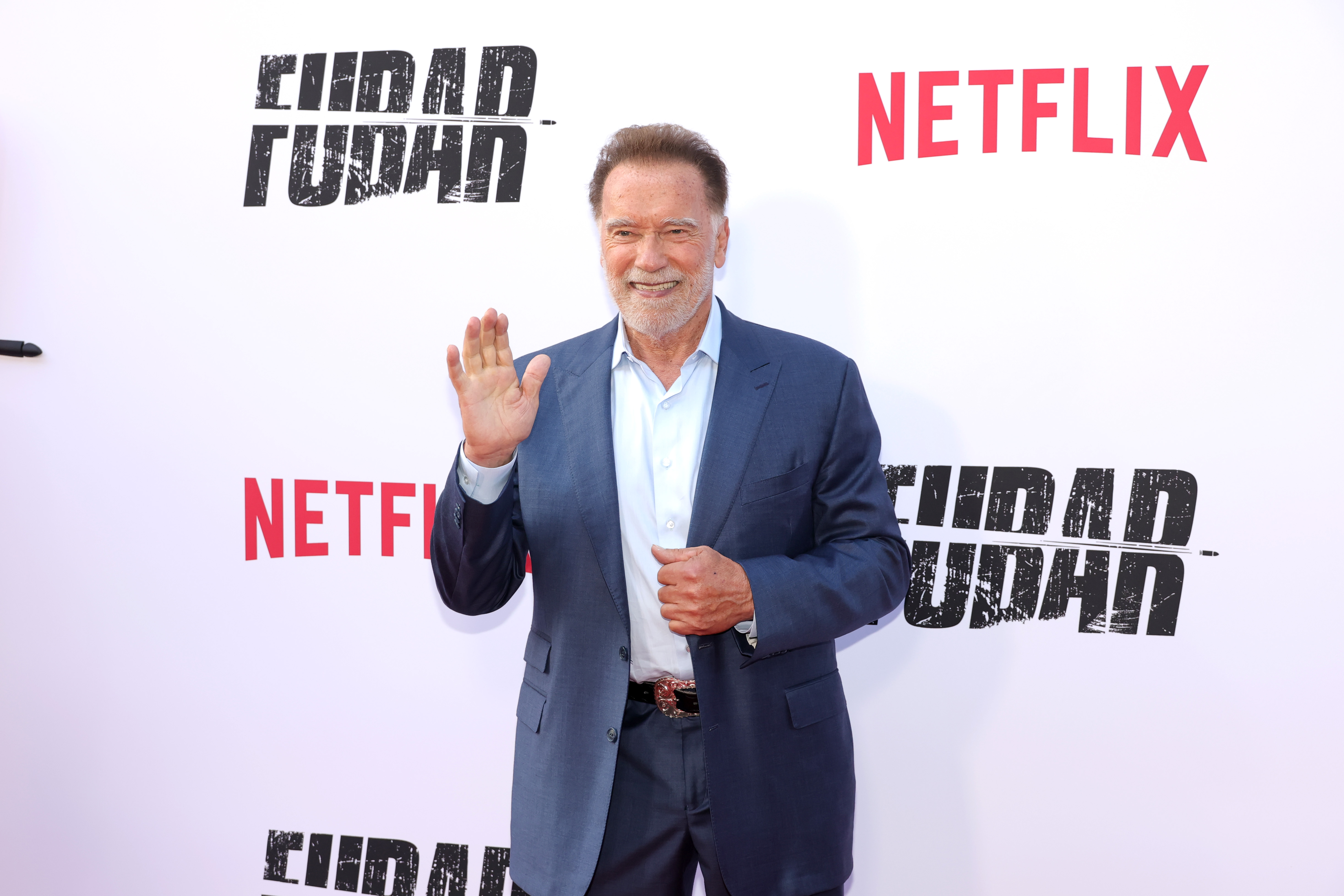 Arnold Schwarzenegger attends Netflix's "FUBAR" Season 2 Los Angeles Premiere at Netflix Tudum Theater on June 11, 2025, in Los Angeles, California. | Source: Getty Images