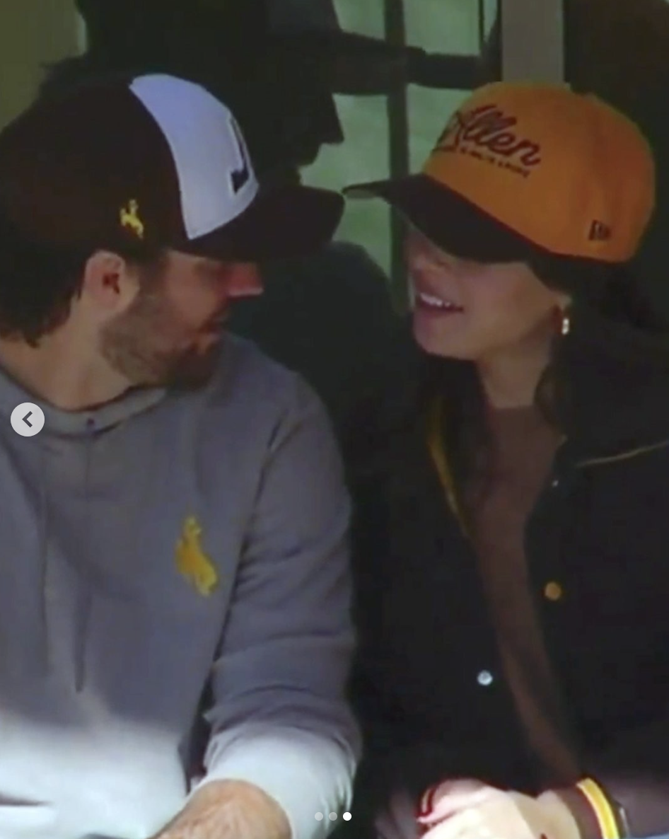 Hailee Steinfeld and Josh Allen share a sweet moment during his jersey retirement ceremony on November 22, 2025 | Source: instagram/pagesix