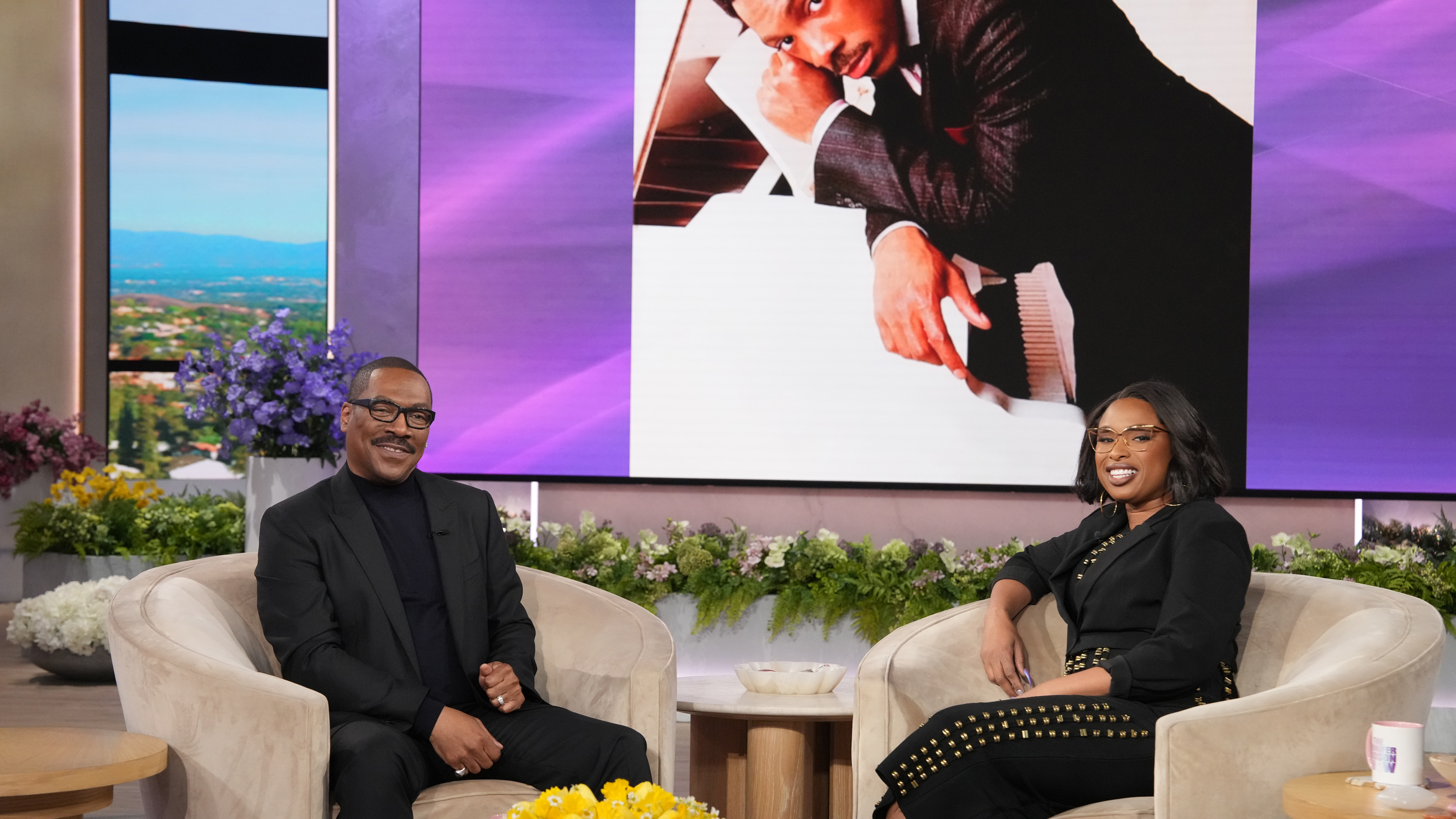 Eddie Murphy appears with Jennifer Hudson on "The Jennifer Hudson Show" airing May 29, 2025, in Burbank, California. | Source: Getty Images