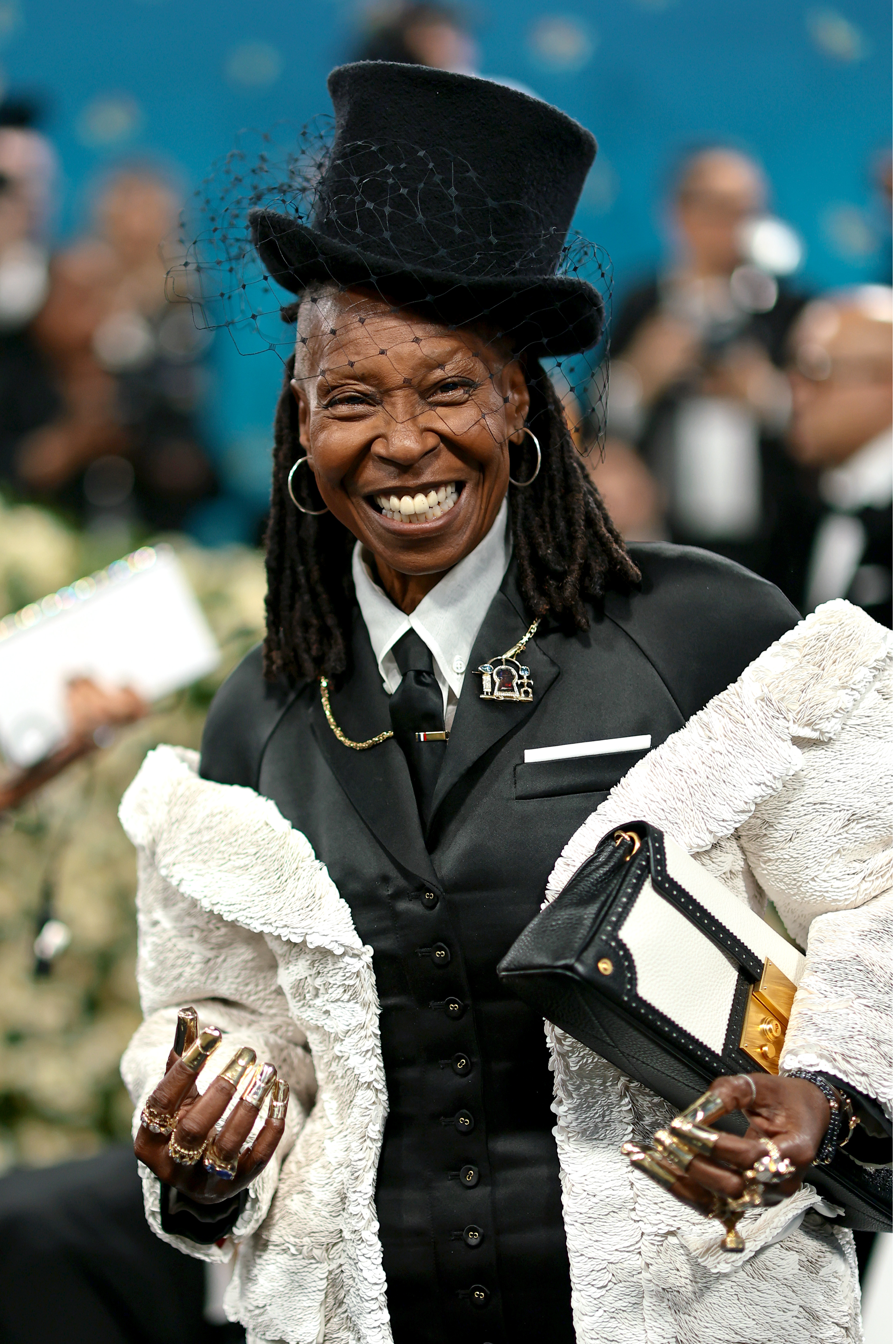 Whoopi Goldberg attends the 2025 Met Gala Celebrating "Superfine: Tailoring Black Style" at Metropolitan Museum of Art on May 5, 2025, in New York City. | Source: Getty Images