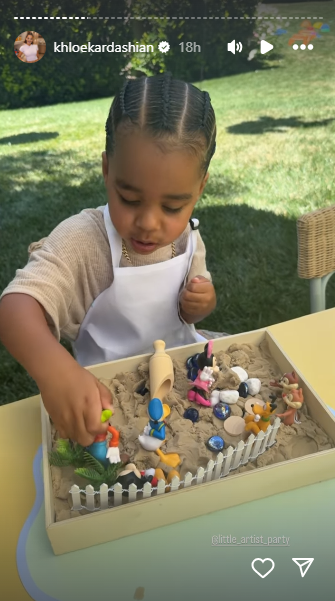 Tatum Thompson pictured on his birthday, dated July 2025 | Source: Instagram/khloekardashian