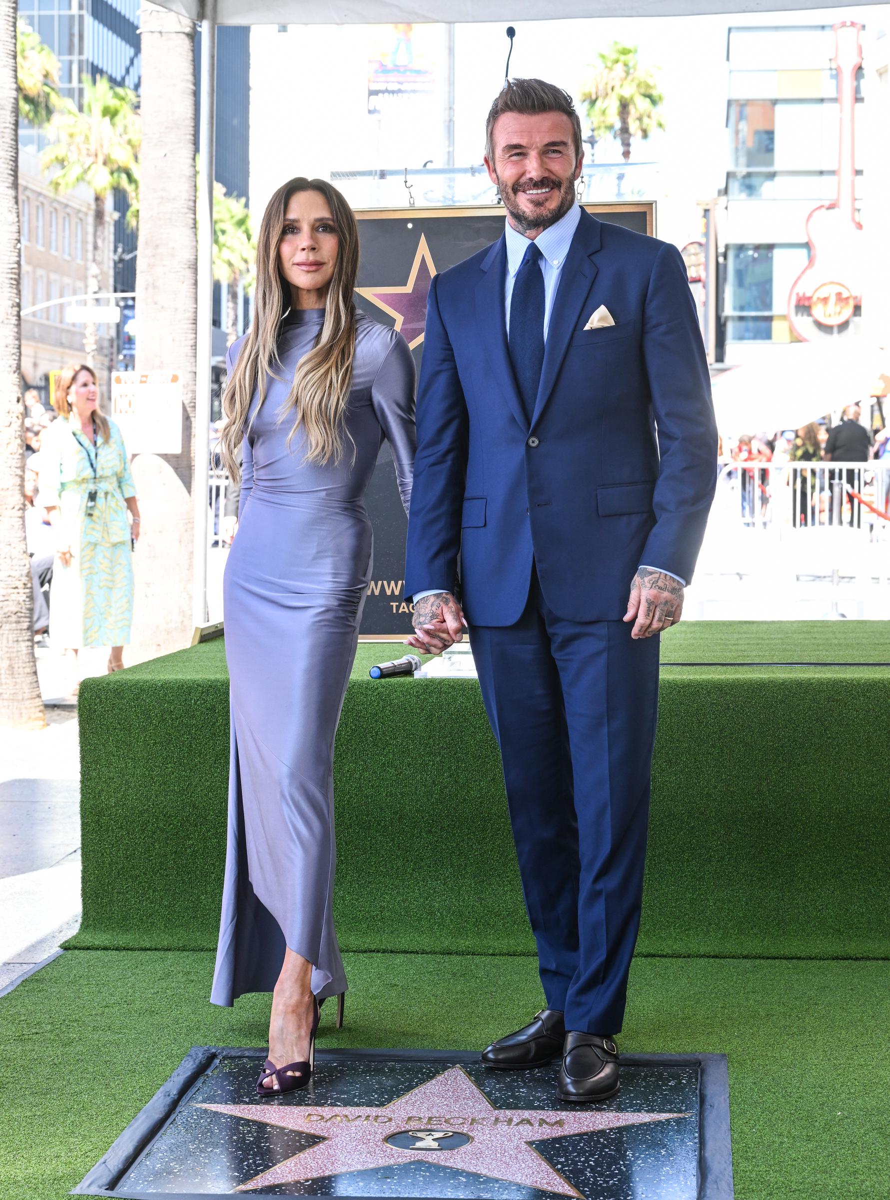David and Victoria Beckham attends David's Hollywood Walk of Fame Star Ceremony on June 12, 2026 in Hollywood, California. | Source: Getty Images