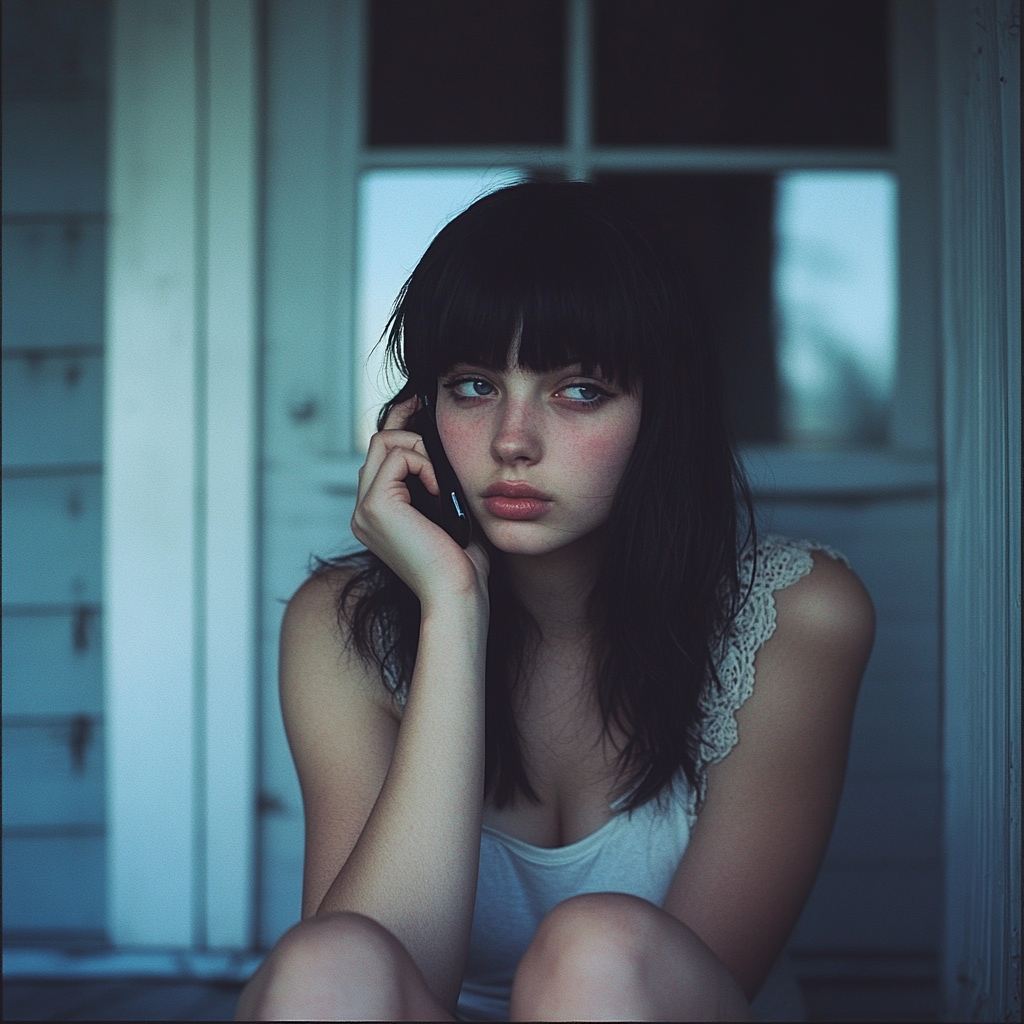 A woman talking on the phone | Source: Midjourney