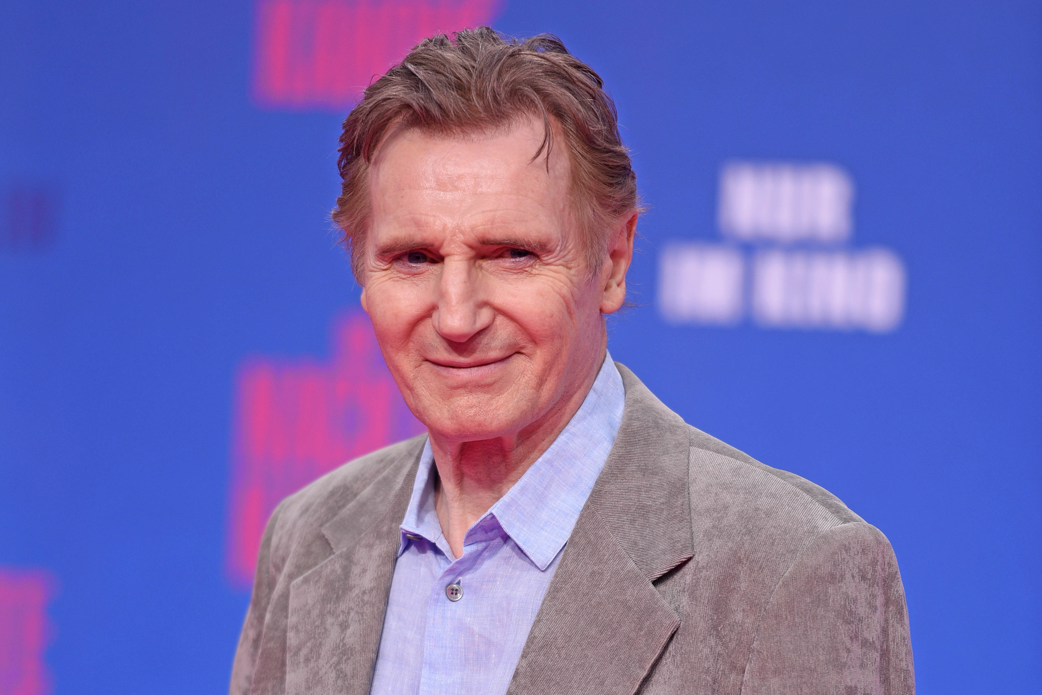 Liam Neeson attends the Berlin premiere of the movie "The Naked Gun" (German Title: Die Nackte Kanone) at UCI Luxe East Side Gallery on July 24, 2025, in Berlin, Germany. | Source: Getty Images