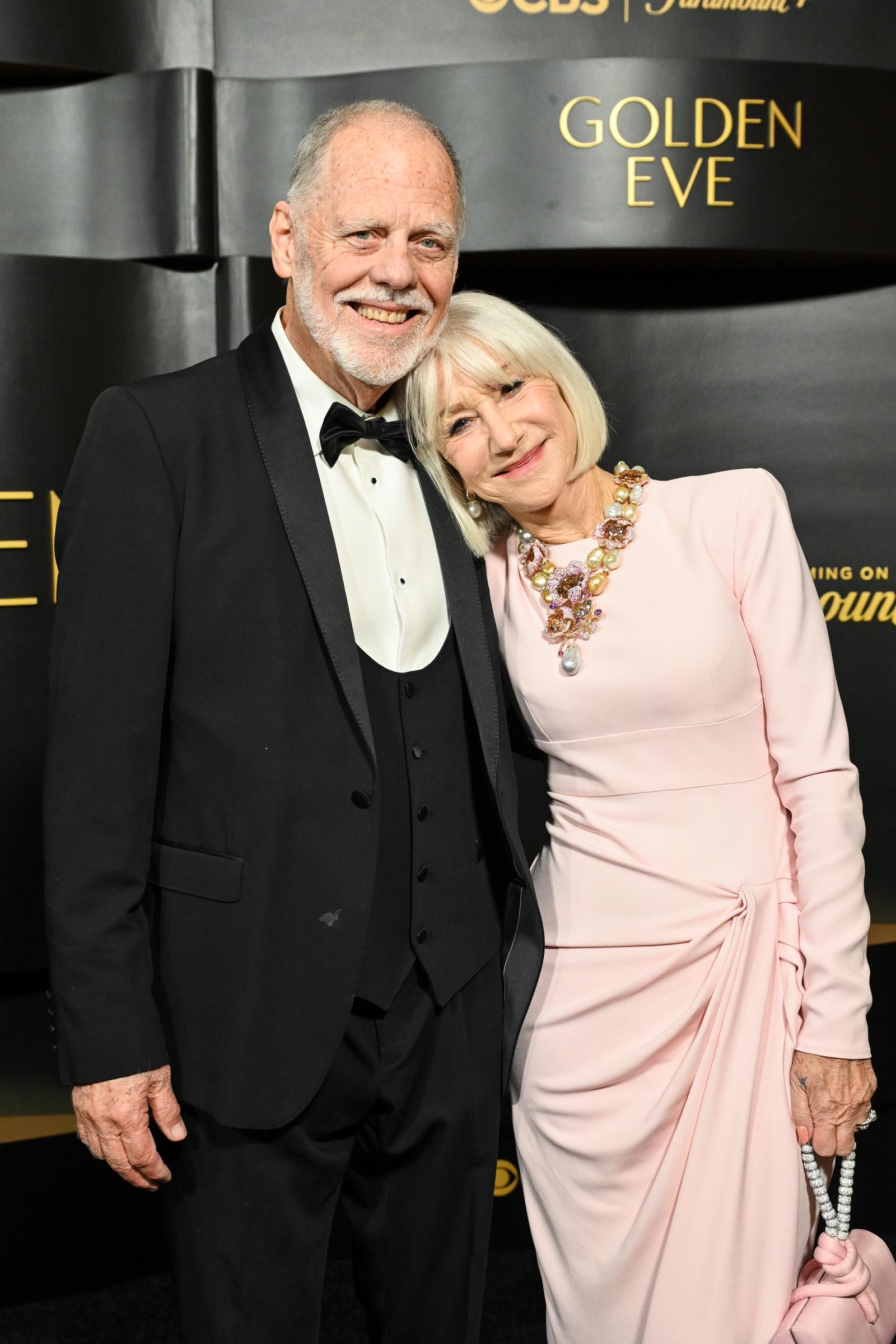 Taylor Hackford and Helen Mirren at Golden Eve: The Golden Globes Honor Helen Mirren & Sarah Jessica Parker at The Beverly Hilton on January 06, 2026 in Beverly Hills, California. | Source: Getty Images