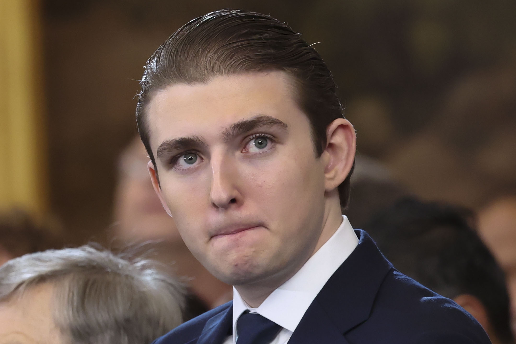 Barron Trump attends inauguration ceremonies in the U.S. Capitol Rotunda on January 20, 2025, in Washington, DC. | Source: Getty Images