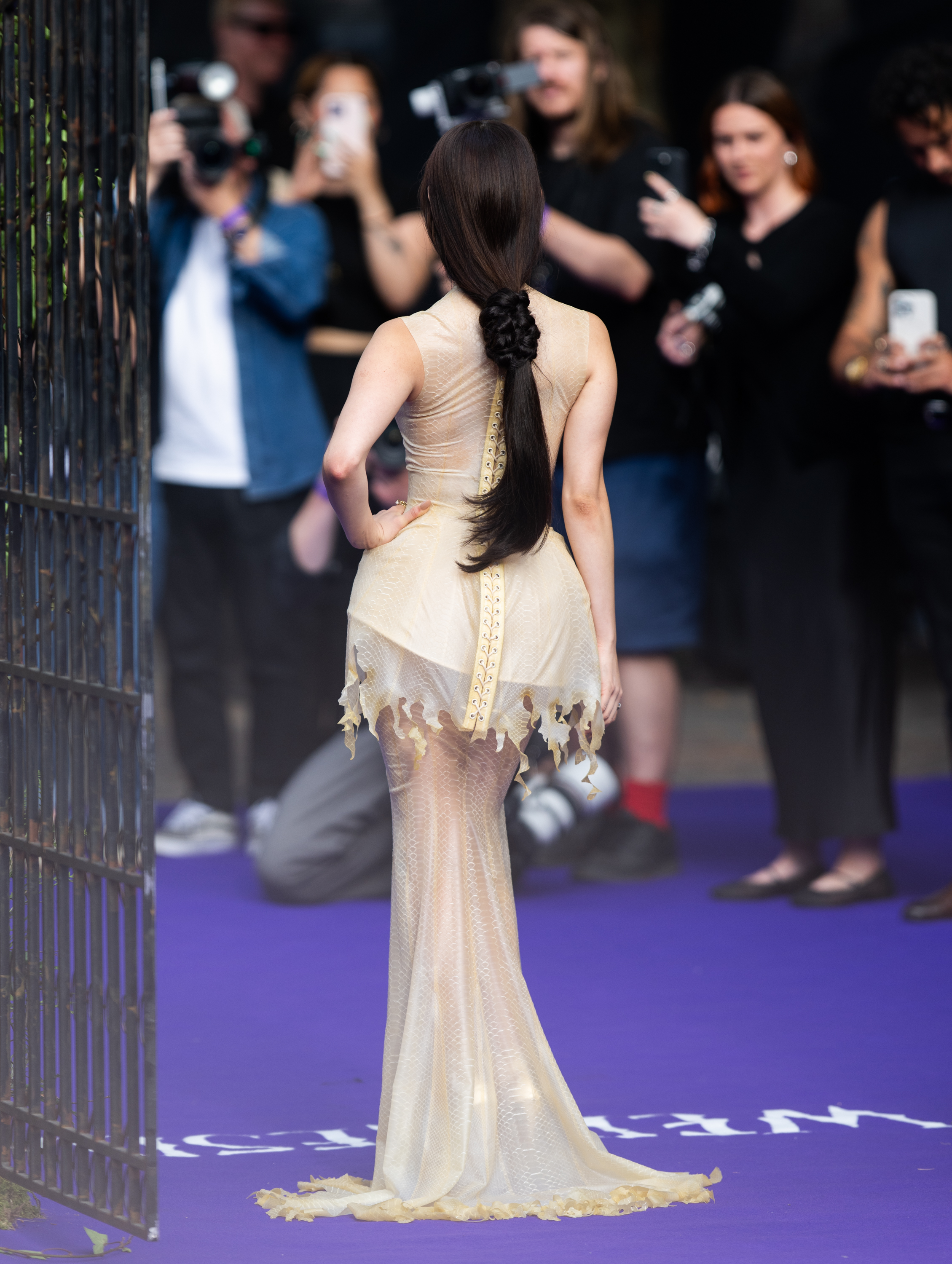 Jenna Ortega attends the "Wednesday" Season 2, Part 1, Global Premiere at Central Hall, Westminster on July 30, 2025, in London, England. | Source: Getty Images