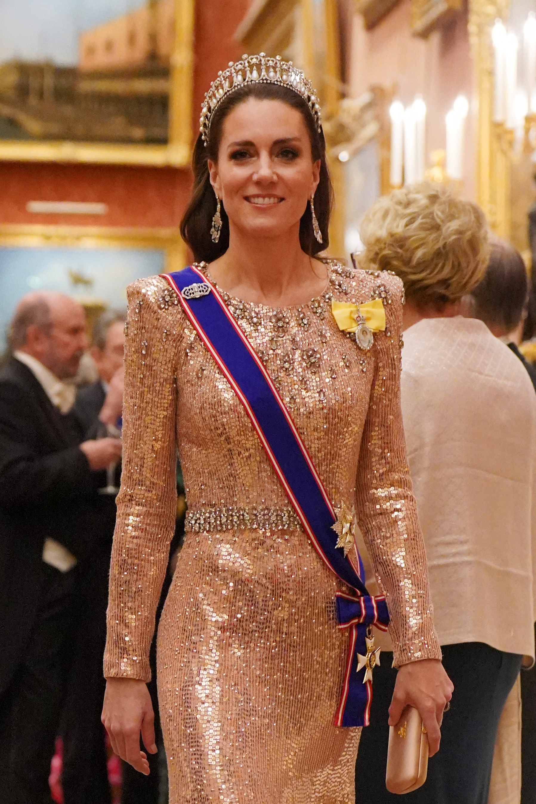Catherine, Princess of Wales attends a reception for members of the Diplomatic Corps at Buckingham Palace on December 5, 2023, in London, England. | Source: Getty Images