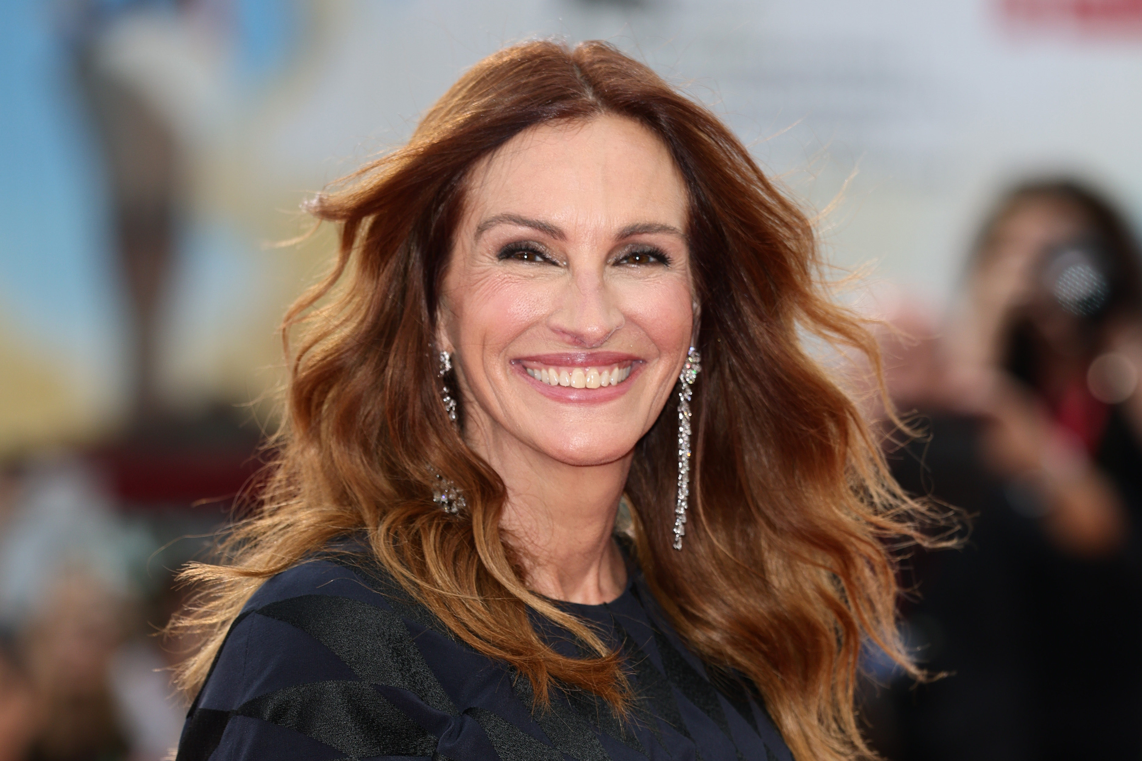 Julia Roberts attends the "After The Hunt" red carpet during the 82nd Venice International Film Festival on August 29, 2025, in Venice, Italy. | Source: Getty Images
