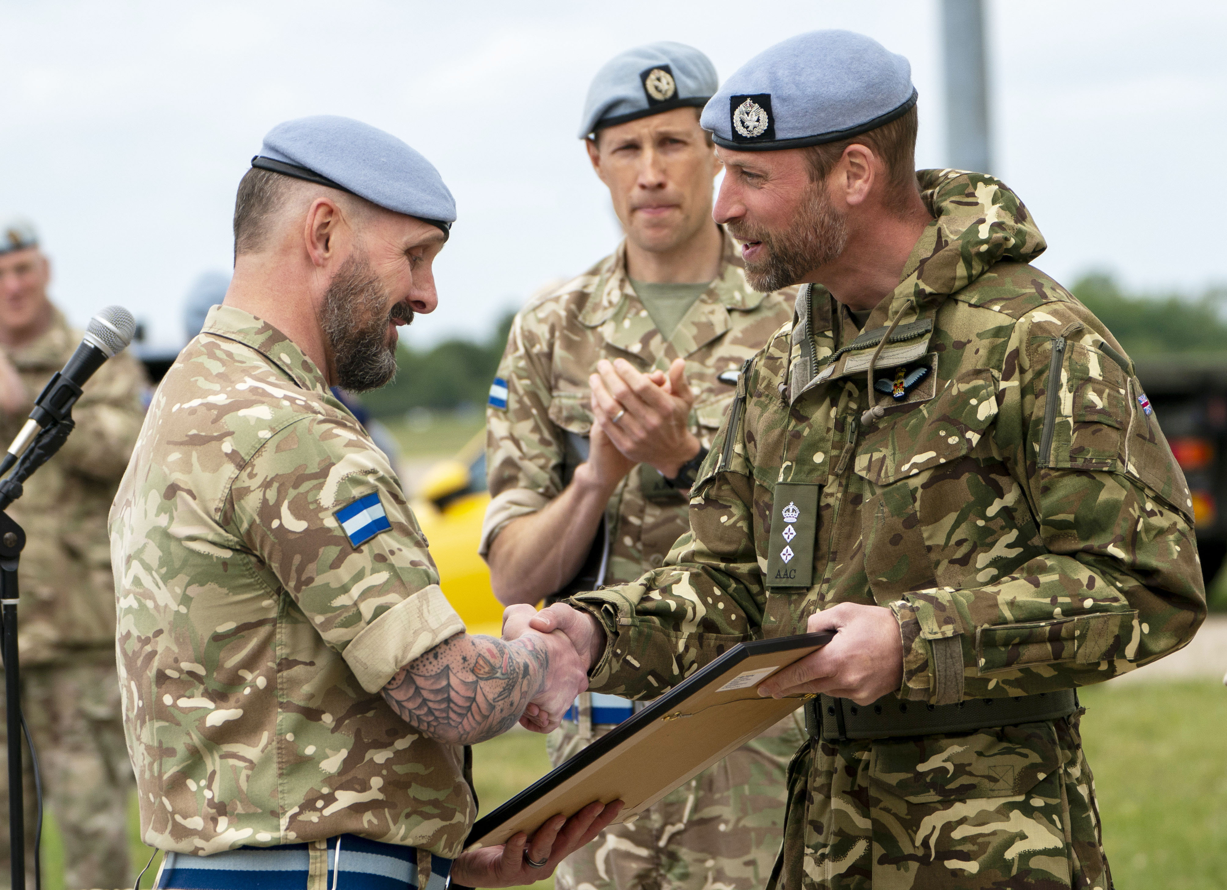 Prince William, Colonel-in-Chief of the Army Air Corps (AAC), visits the regiment for the first time for a firsthand introduction to 4 Regiment Army Air Corps (4AAC), on June 4, 2025 in Wattisham, United Kingdom | Source: Getty Images