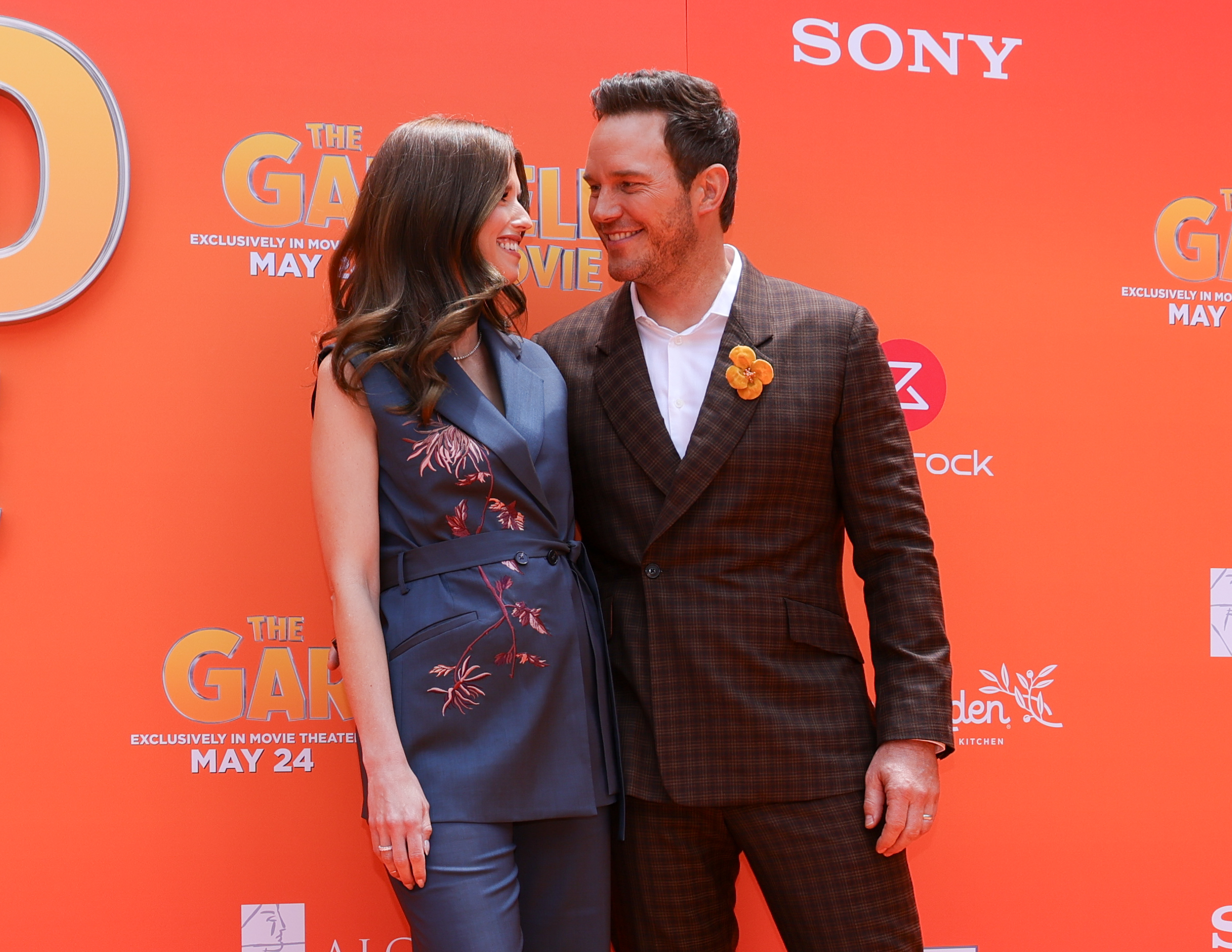 Katherine Schwarzenegger and Chris Pratt at "The Garfield Movie" World Premiere held at the TCL Chinese Theatre on May 19, 2024 in Hollywood, California. | Source: Getty Images