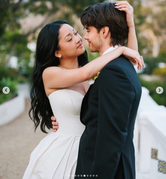 Lana Condor and Anthony De La Torre from a post dated October 28, 2025. | Source: Instagram/lanacondor