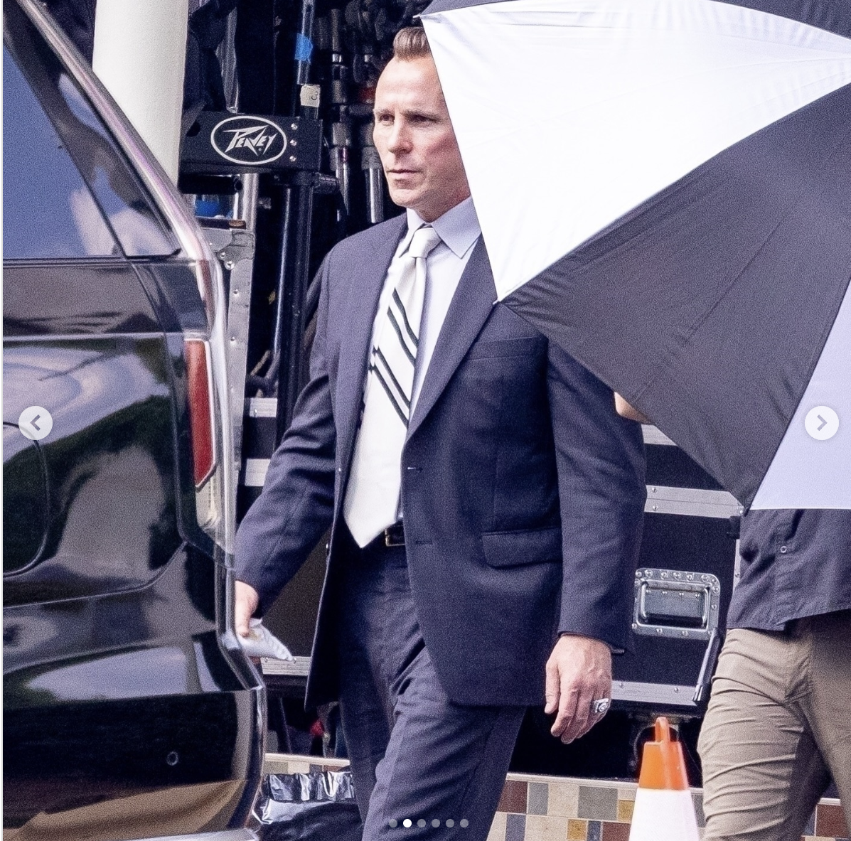Christian Bale on the set of "Madden" in Atlanta, Georgia posted on June 5, 2025 | Source: Instagram/deuxmoi