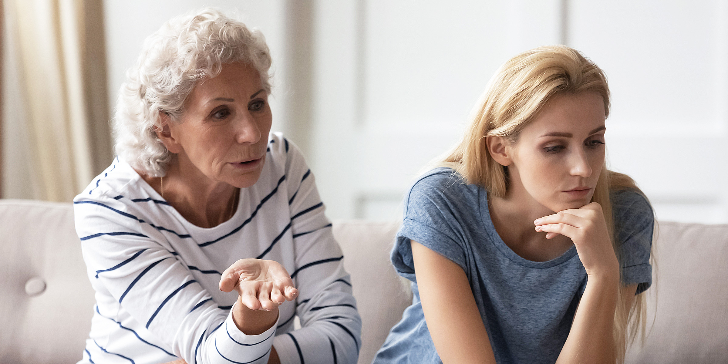 A senior woman talking to her daughter-in-law | Source: Shutterstock