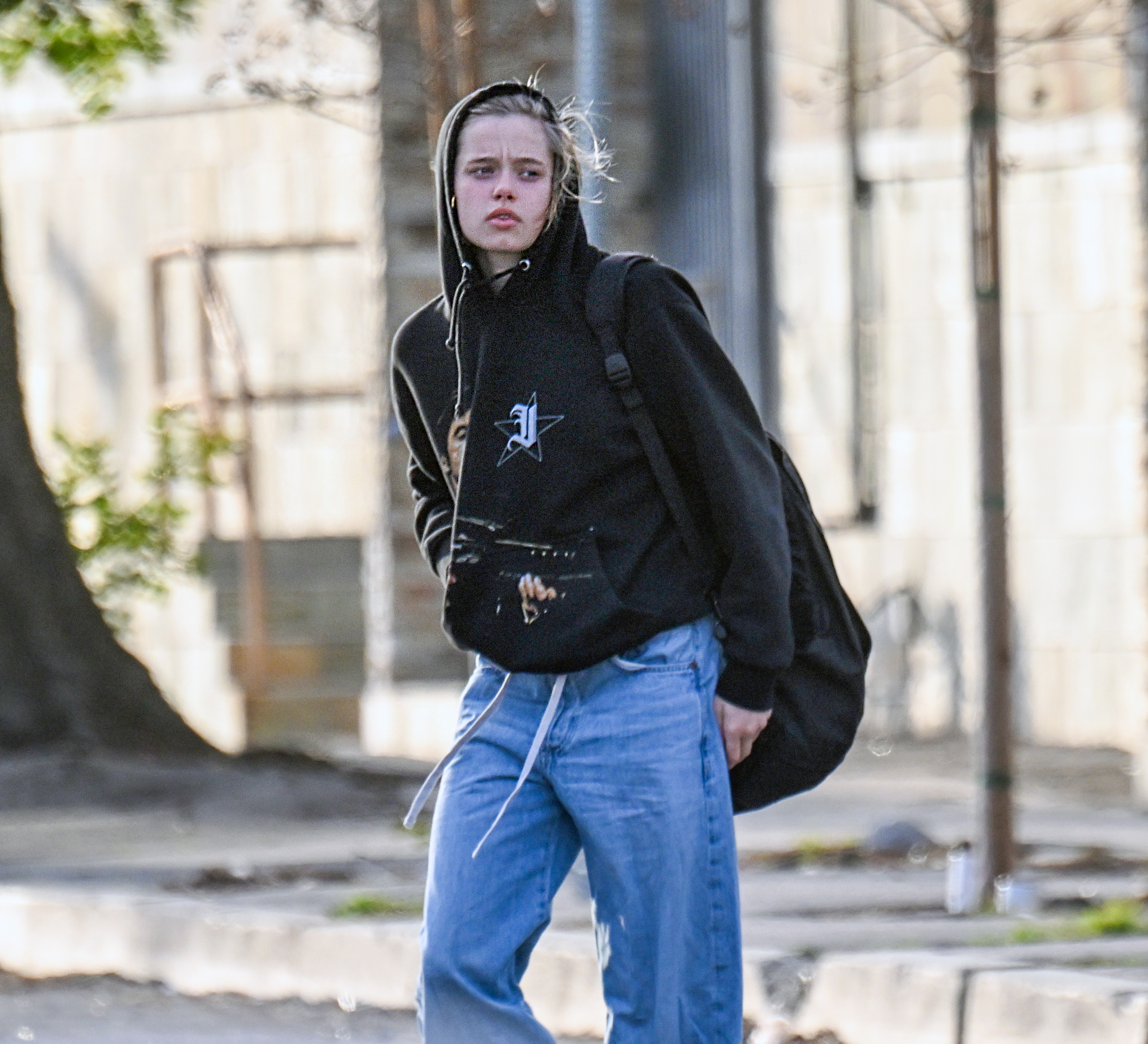Shiloh Jolie in Studio City, California, on on February 17, 2025 | Source: Getty Images