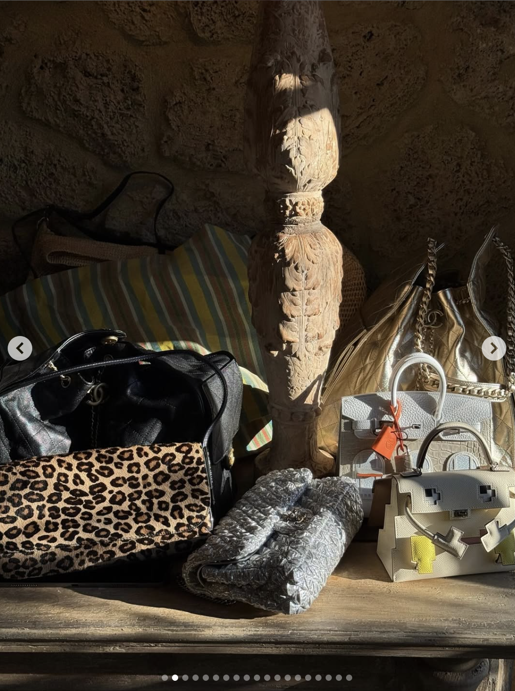 Kylie Jenner's luxury bag collection for her Italian getaway, posted on July 2, 2025 | Source: Instagam/kyliejenner