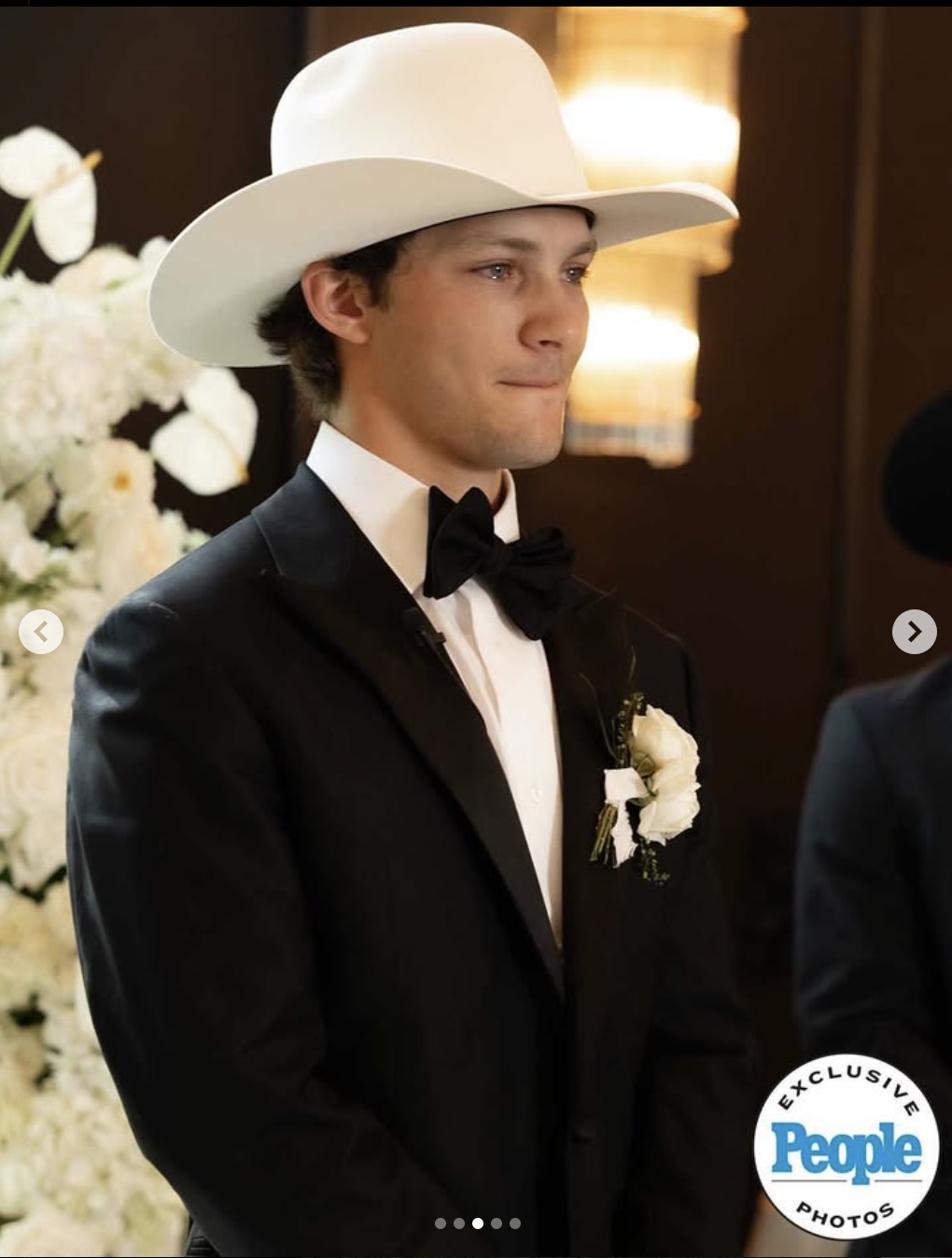 Montana Jordan in tears during his wedding, posted on June 22, 2025 | Source: Instagram/People