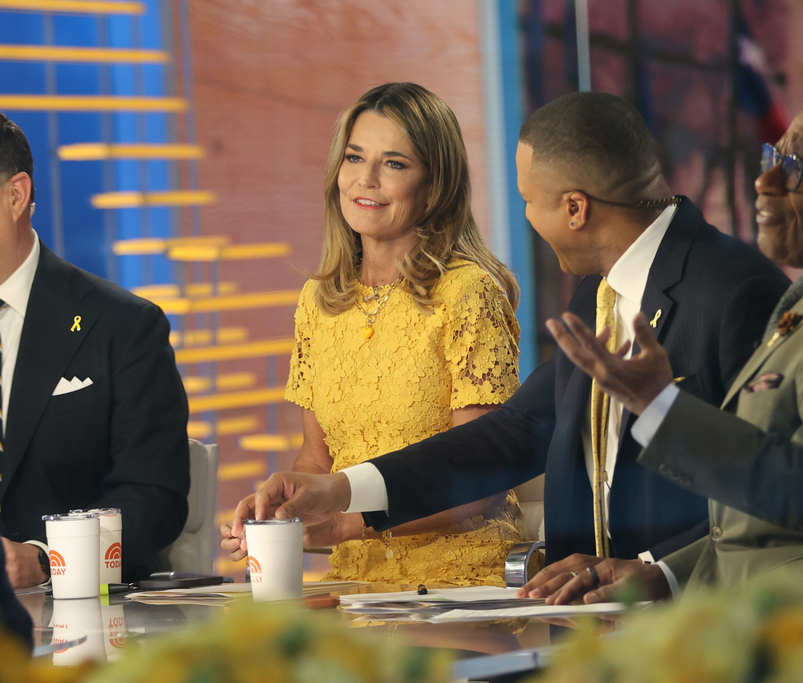 Savannah Guthrie is seen at the "TODAY" show in Uptown, Manhattan on April 06, 2026 in New York City. | Source: Getty Images