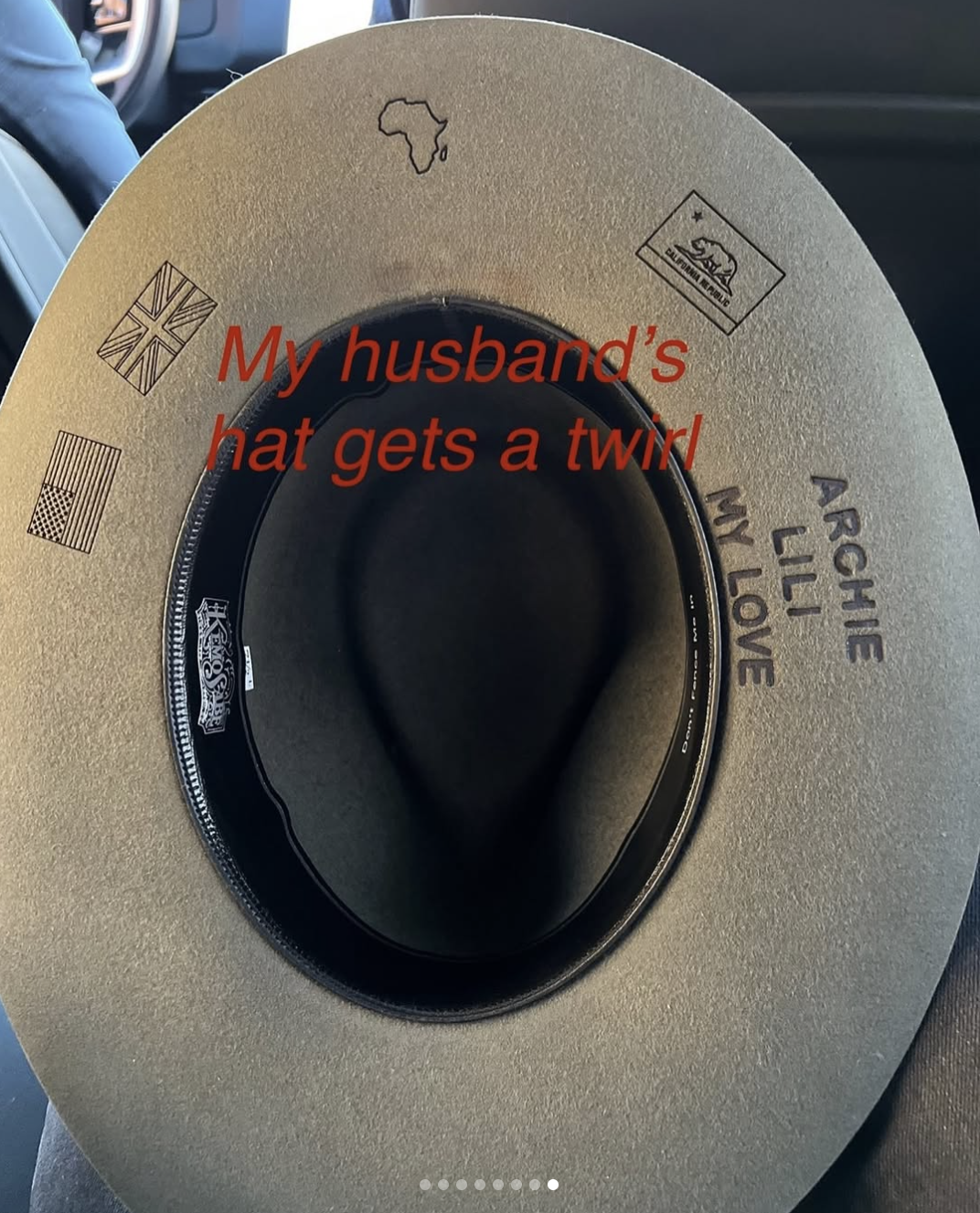 Prince Harry's hat posted by the Duchess of Sussex on May 11, 2025 | Source: Instagram/meghan