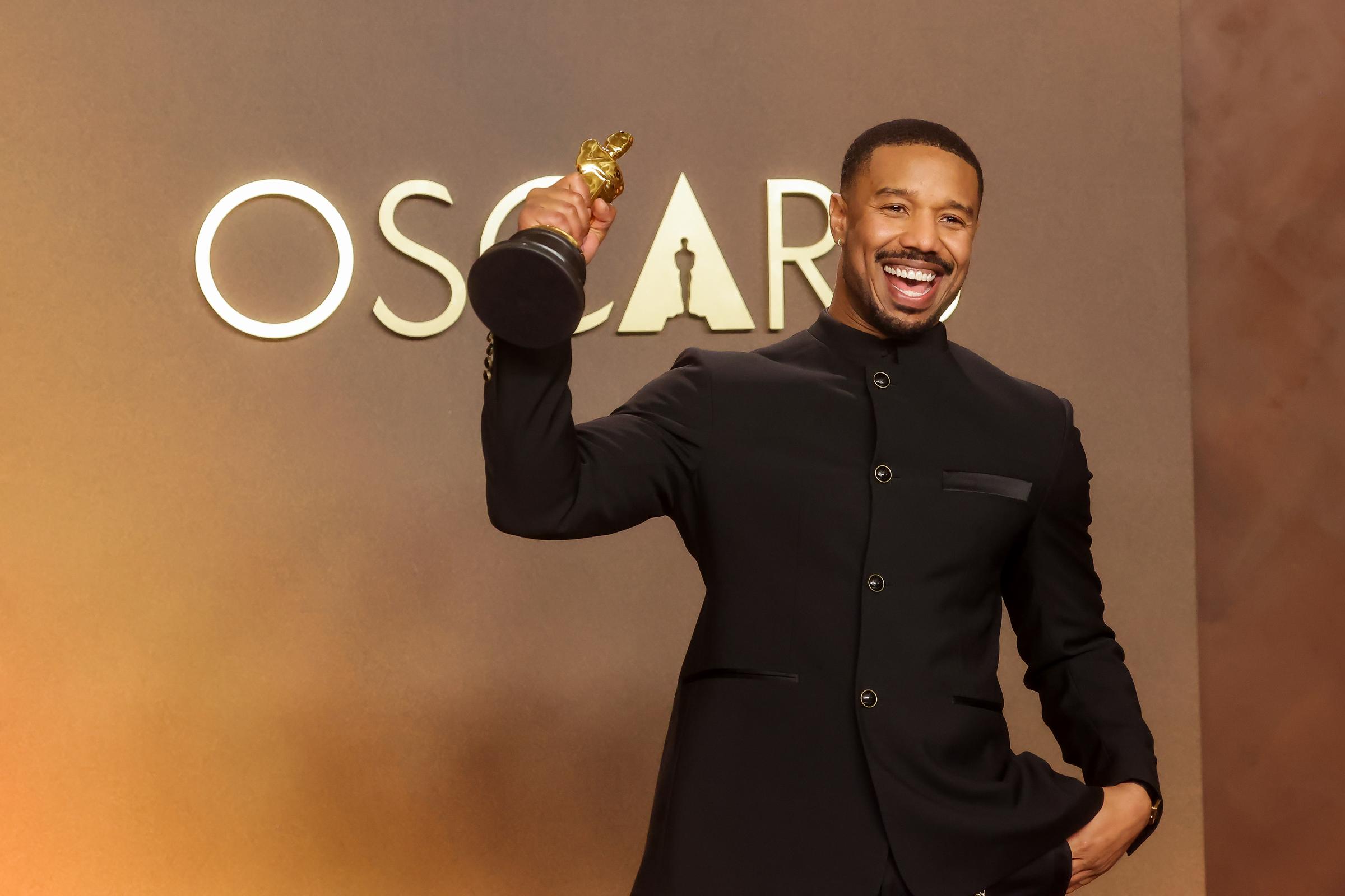Michael B. Jordan, winner of the Best Actor Award for “Sinners”, poses in the press room during the 98th Oscars at Dolby Theatre on March 15, 2026 in Hollywood, California. | Source: Getty Images