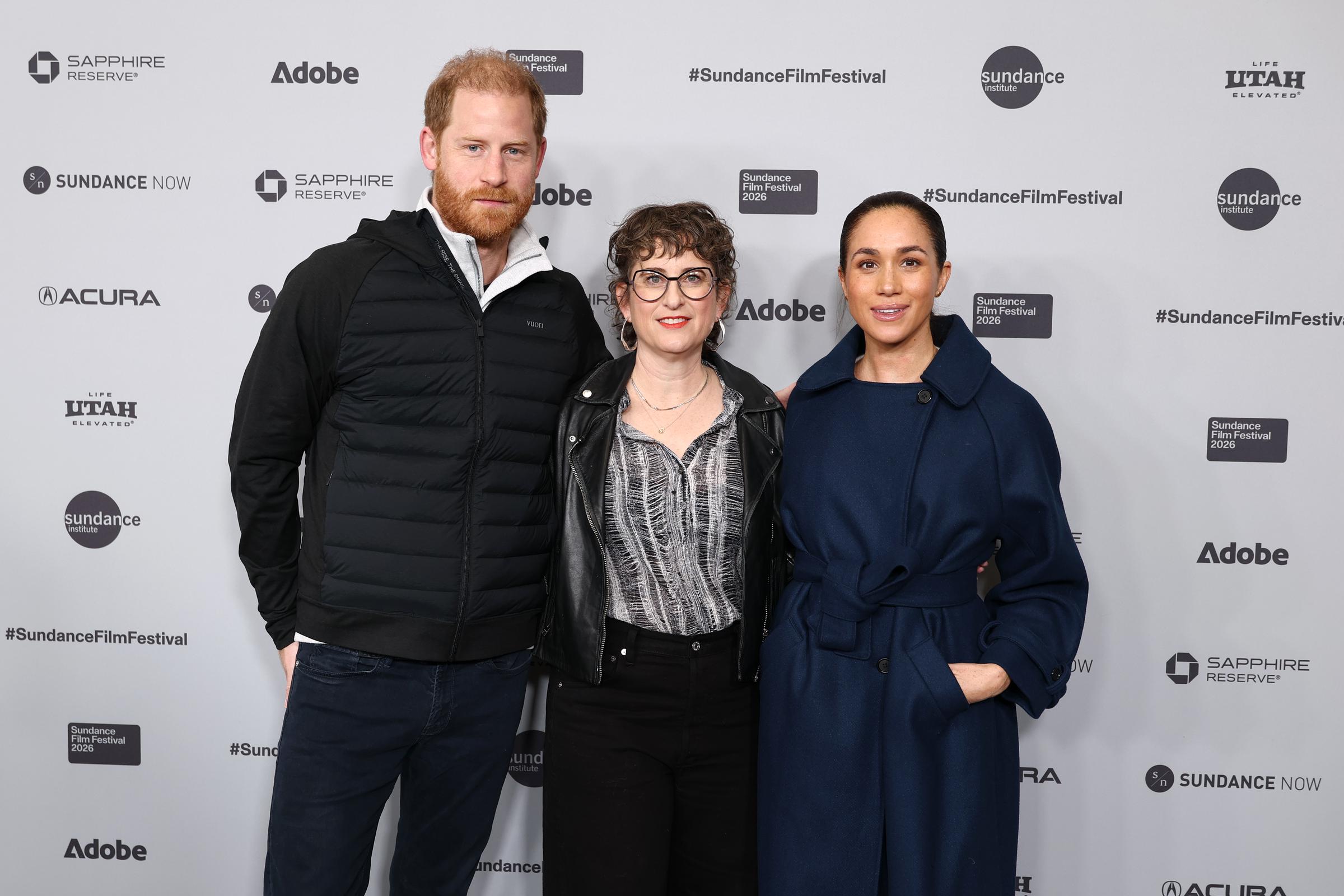 Prince Harry, Duke of Sussex, Alysa Nahmias and Meghan, Duchess of Sussex attend the "Cookie Queens" Premiere during the 2026 Sundance Film Festival at Eccles Center Theater on January 25, 2026 in Park City, Utah. | Source: Getty Images
