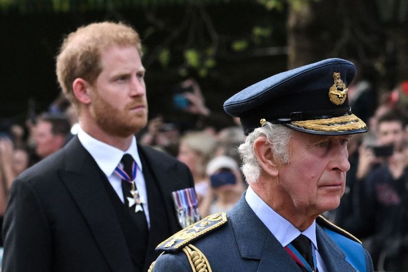 King Charles III and his son, Prince Harry, dated September 14, 2022 | Source: Getty Images