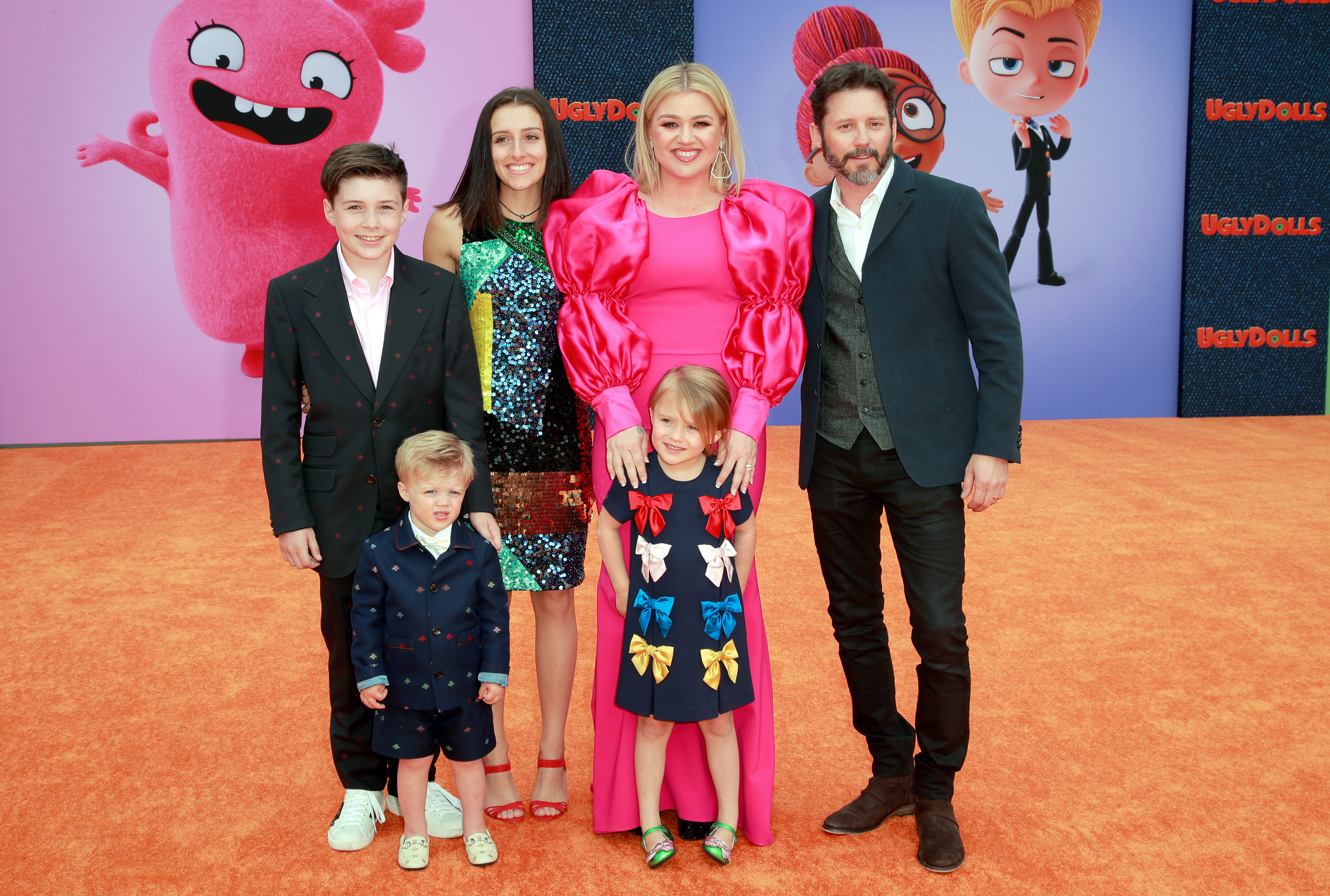 Seth Blackstock, Remington Alexander Blackstock, Savannah Blackstock, Kelly Clarkson, River Rose Blackstock, and Brandon Blackstock attend STX Films World Premiere of "UglyDolls" at Regal Cinemas L.A. Live on April 27, 2019 in Los Angeles, California. | Source: Getty Images