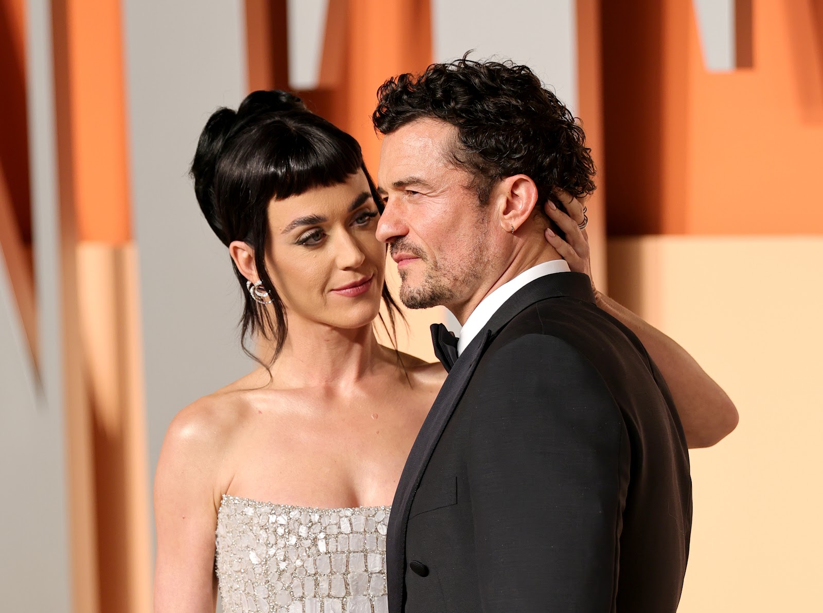 Katy Perry and Orlando Bloom attend the 2025 Vanity Fair Oscar Party Hosted By Radhika Jones at Wallis Annenberg Center for the Performing Arts on March 02, 2025 in Beverly Hills, California | Source: Getty Images