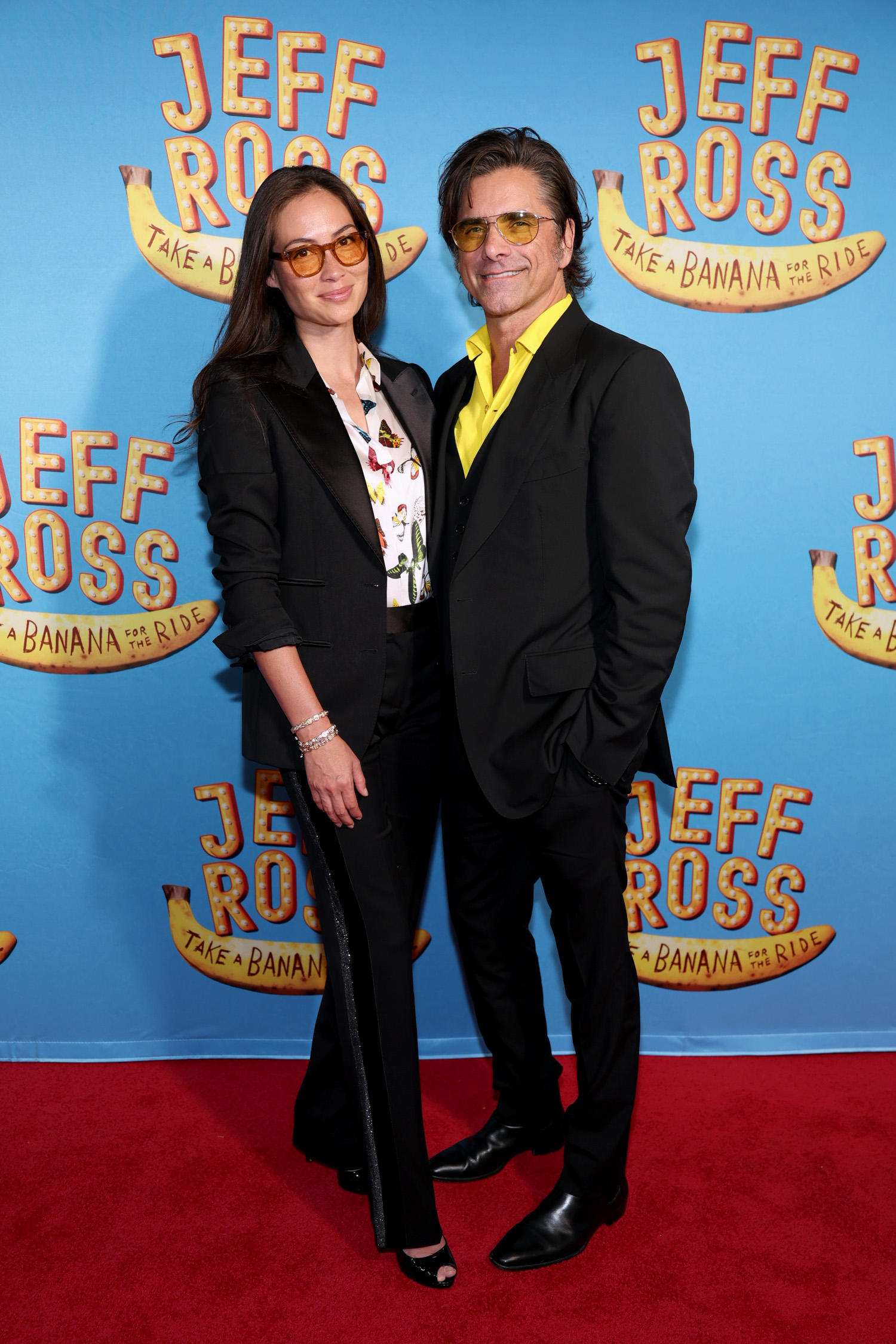 John Stamos and Caitlin McHugh Stamos attend "Jeff Ross: Take A Banana For The Ride" Broadway Opening Night at Nederlander Theatre on August 18, 2025, in New York City. | Source: Getty Images