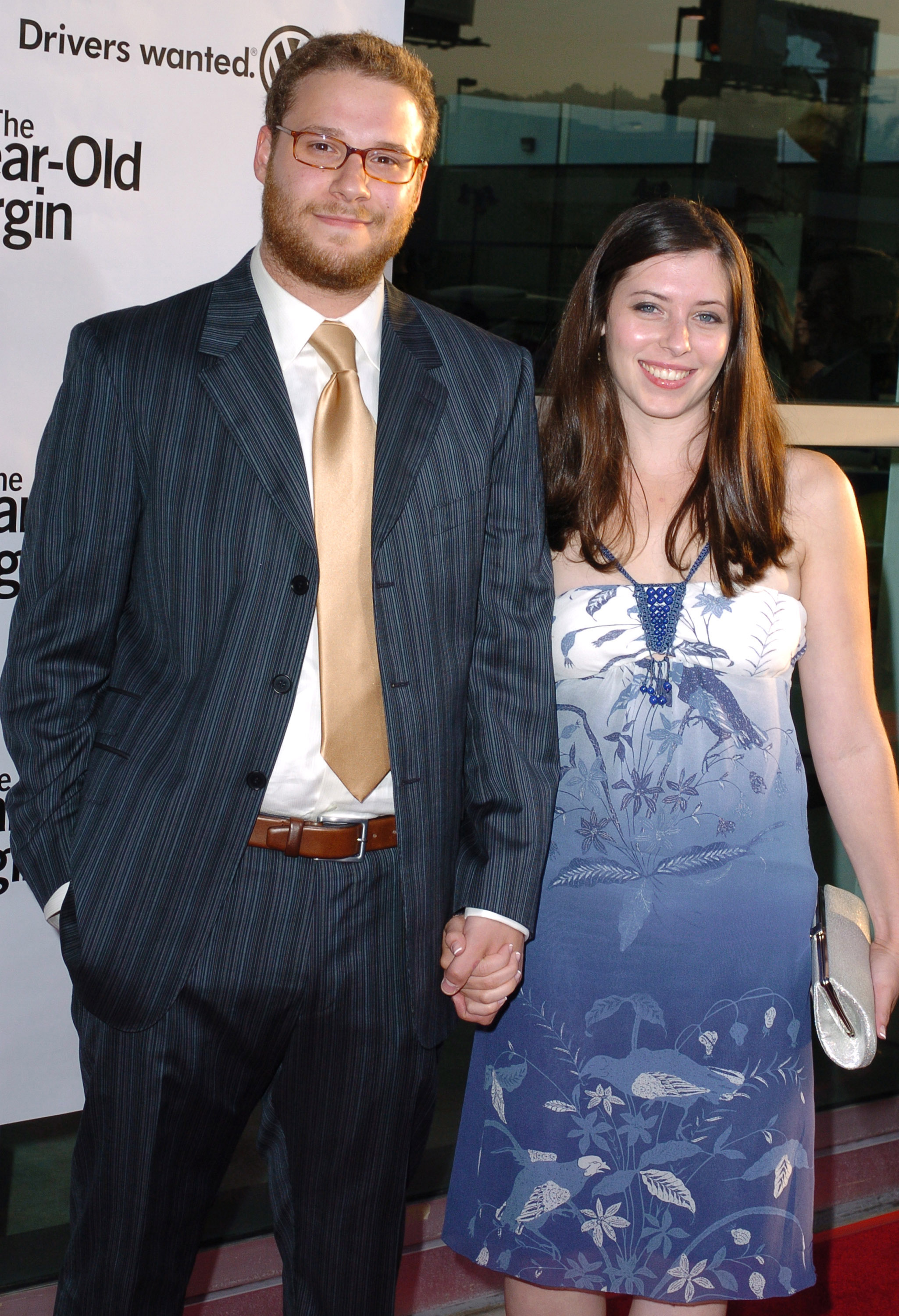 Seth Rogen and Lauren Miller during "The 40-Year-Old Virgin" Los Angeles Premiere at ArcLight Theatre on August 11, 2005 in Hollywood, California. | Source: Getty Images