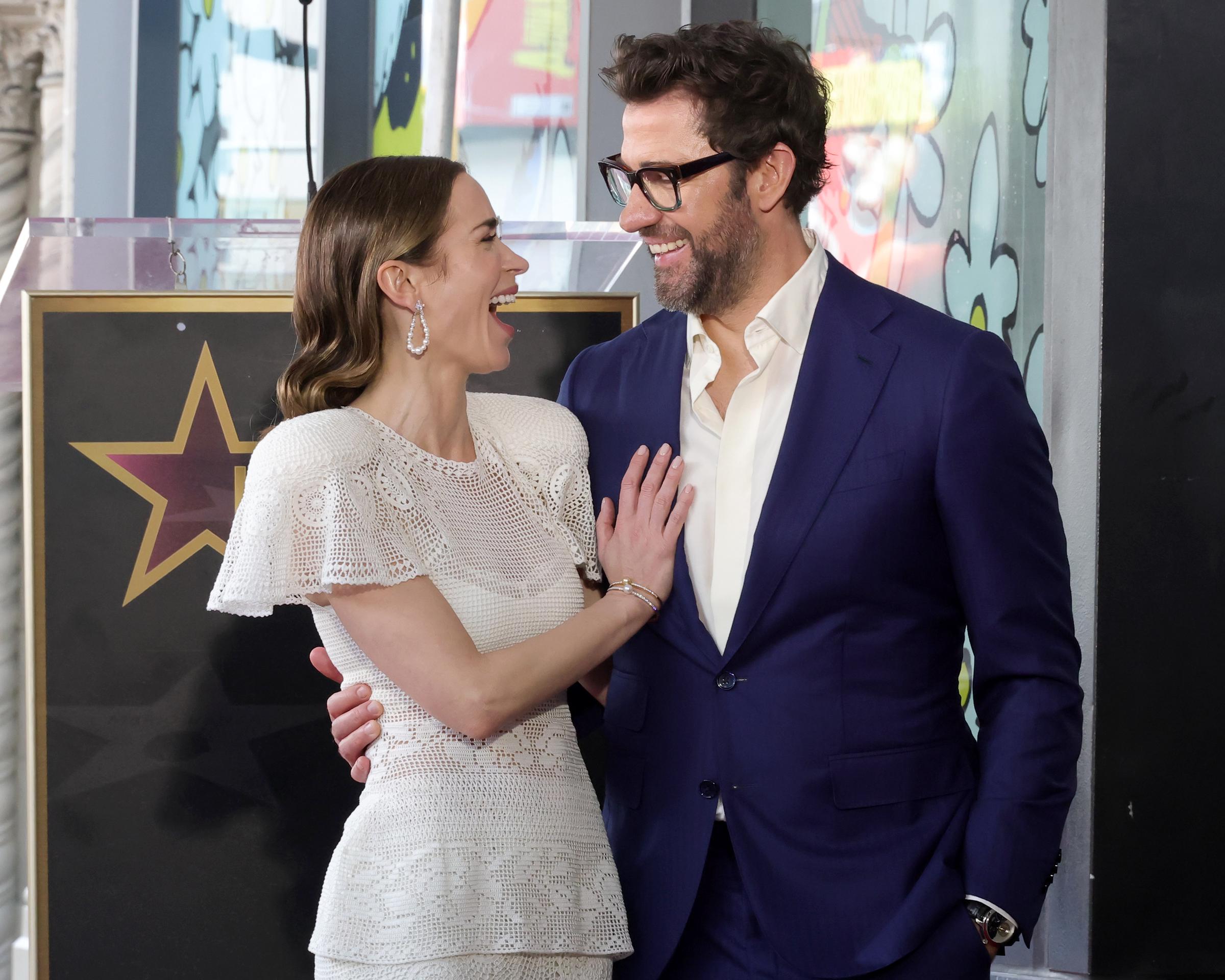 Emily Blunt and John Krasinski attend the Walk of Fame Induction Ceremony for Stanley Tucci and Emily Blunt on April 30, 2026 in Hollywood, California. | Source: Getty Images