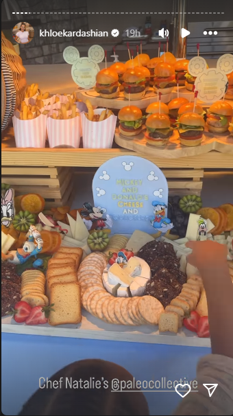 Food served at the celebration, dated July 2025 | Source: Instagram/khloekardashian