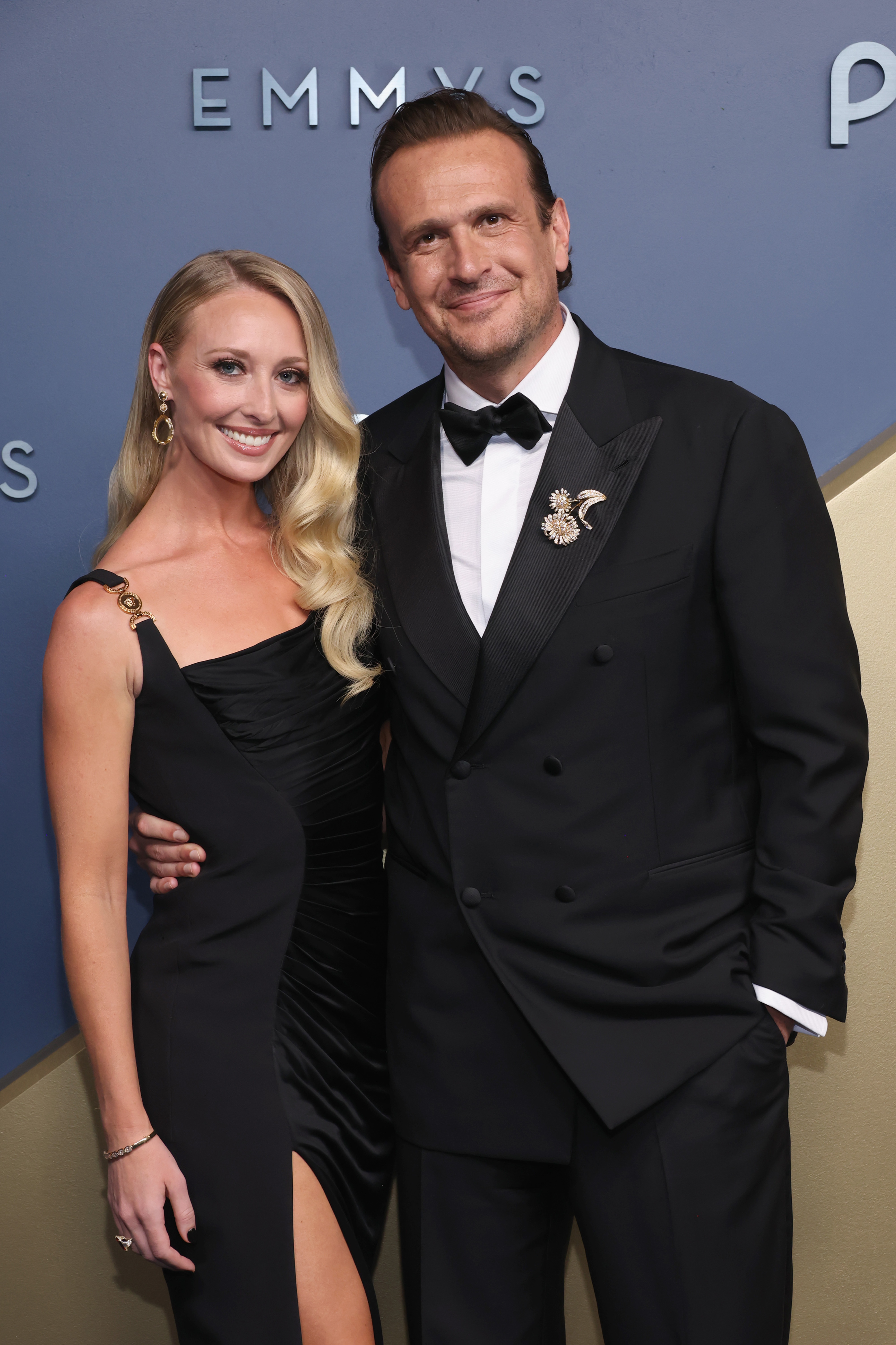 Kayla Radomski and Jason Segel attend the 78th Primetime Emmy Awards at Peacock Theater on September 14, 2026 in Los Angeles, California | Source: Getty Images