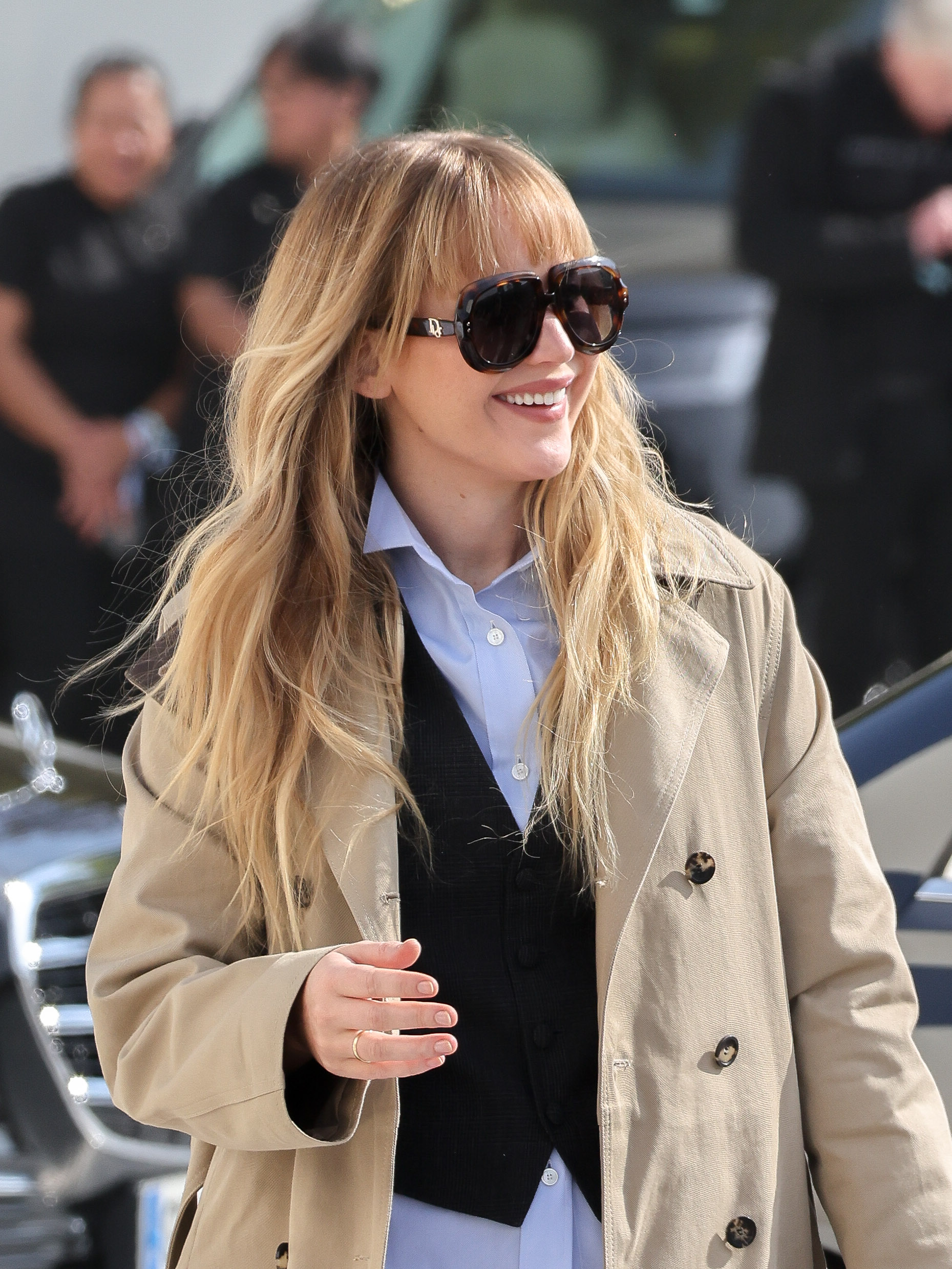 Jennifer Lawrence arriving at Christian Dior during Womenswear Spring Summer 2026 as part of Paris Fashion Week on October 1, 2025, in Paris, France. | Source: Getty Images