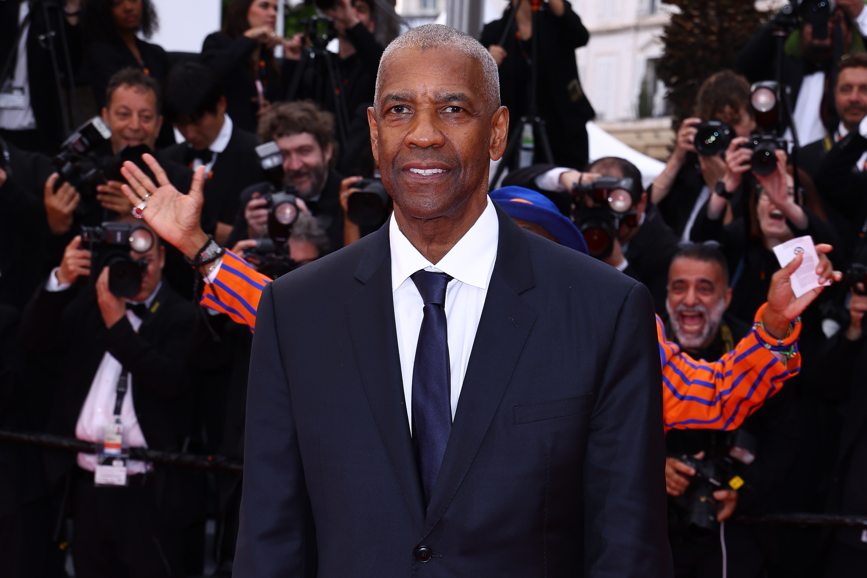 Denzel Washington attends the "Highest 2 Lowest" red carpet at the 78th annual Cannes Film Festival at Palais des Festivals on May 19, 2025 in Cannes, France | Source: Getty Images
