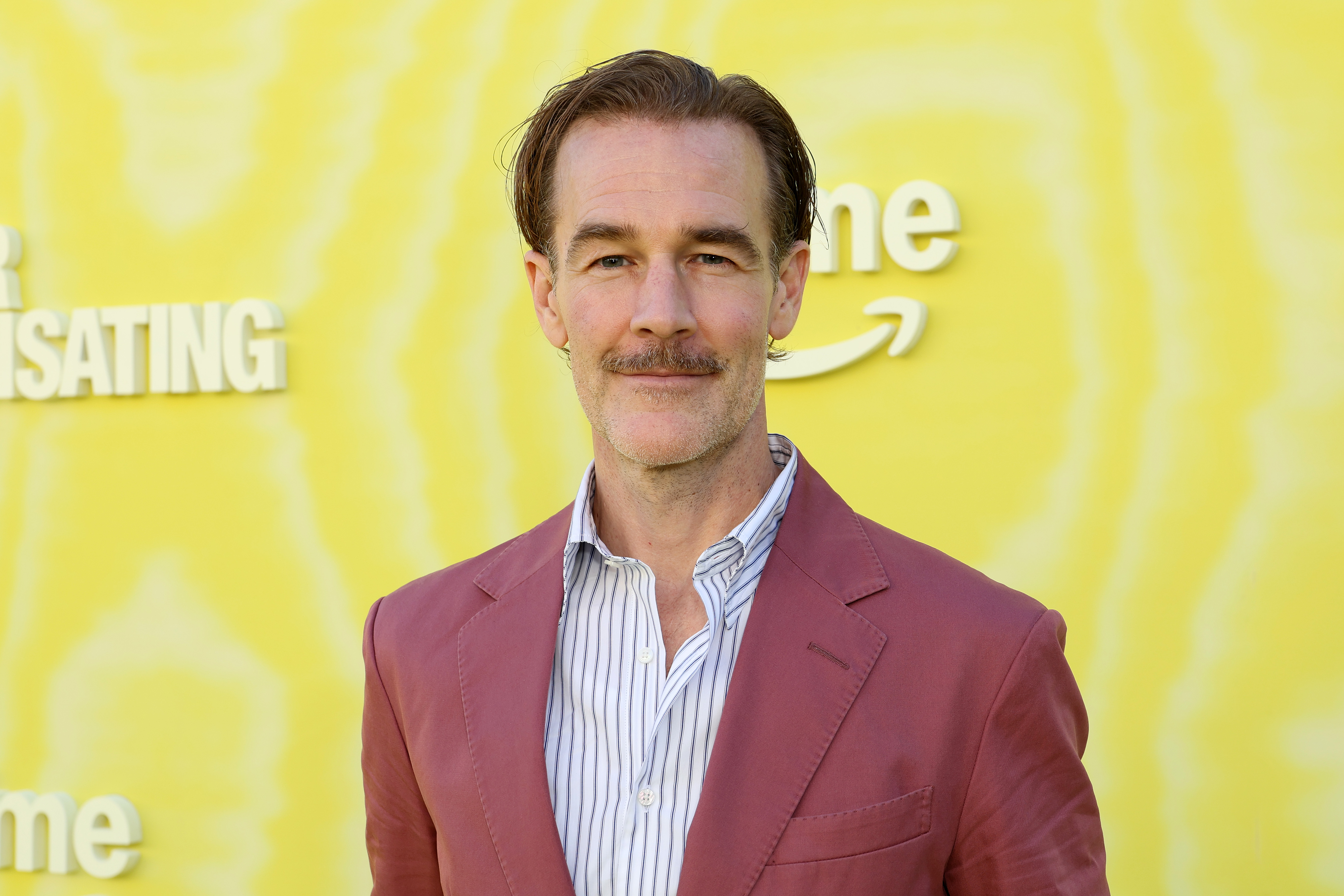 James Van Der Beek attends the Los Angeles premiere of the Prime video series "Overcompensating" at Hollywood Palladium on May 14, 2025, in Los Angeles, California. | Source: Getty Images