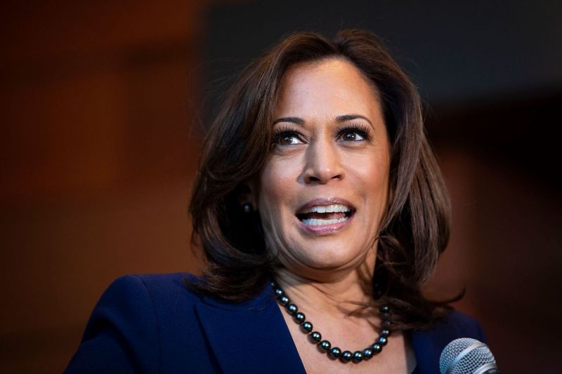Kamala Harris speaks to reporters after announcing her presidential candidacy on January 29, 2019 in Washington, DC | Source: Getty Images