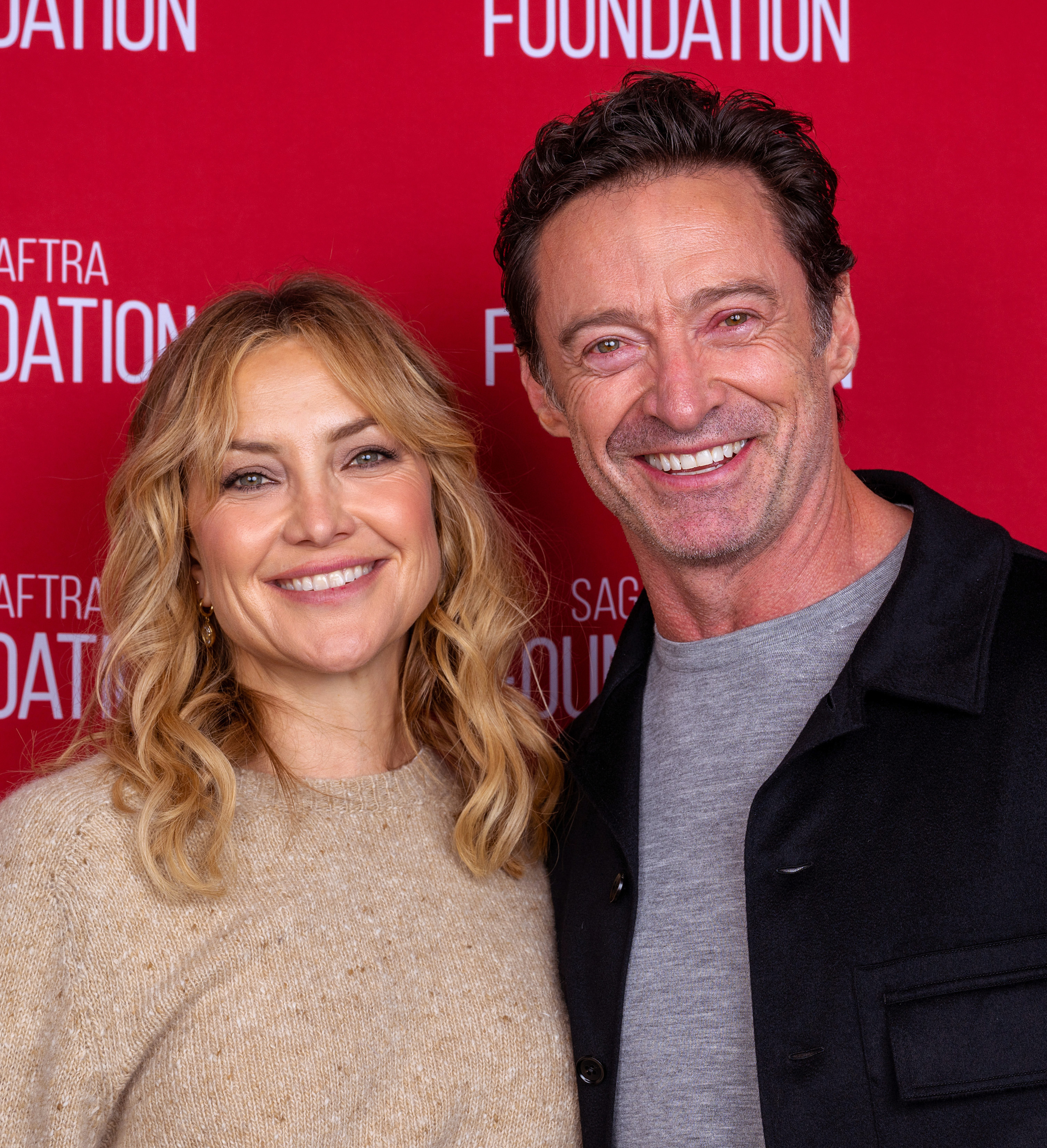 Kate Hudson and Hugh Jackman attend the SAG-AFTRA Foundation Conversations Presents "Song Sung Blue" event at The Meryl Streep Center for Performing Artists on November 15, 2025 in Los Angeles, California. | Source: Getty Images
